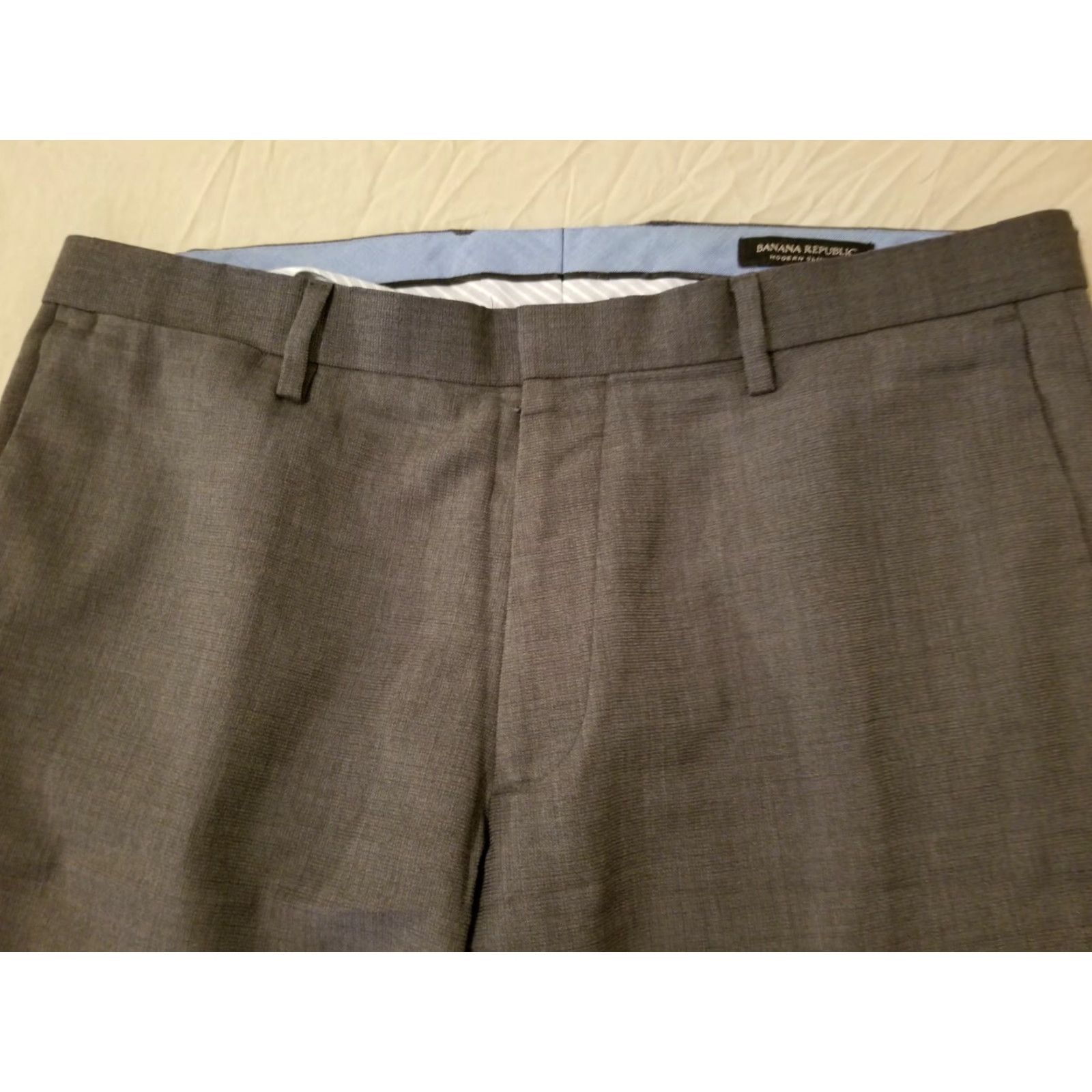 Banana Republic VINTAGE Banana Republic? No, not vintage. Banana Republic Wool Dress Pants 34x30 Gray Chino Slacks Mens Pants Size US 34 / EU 50 - 4 Thumbnail
