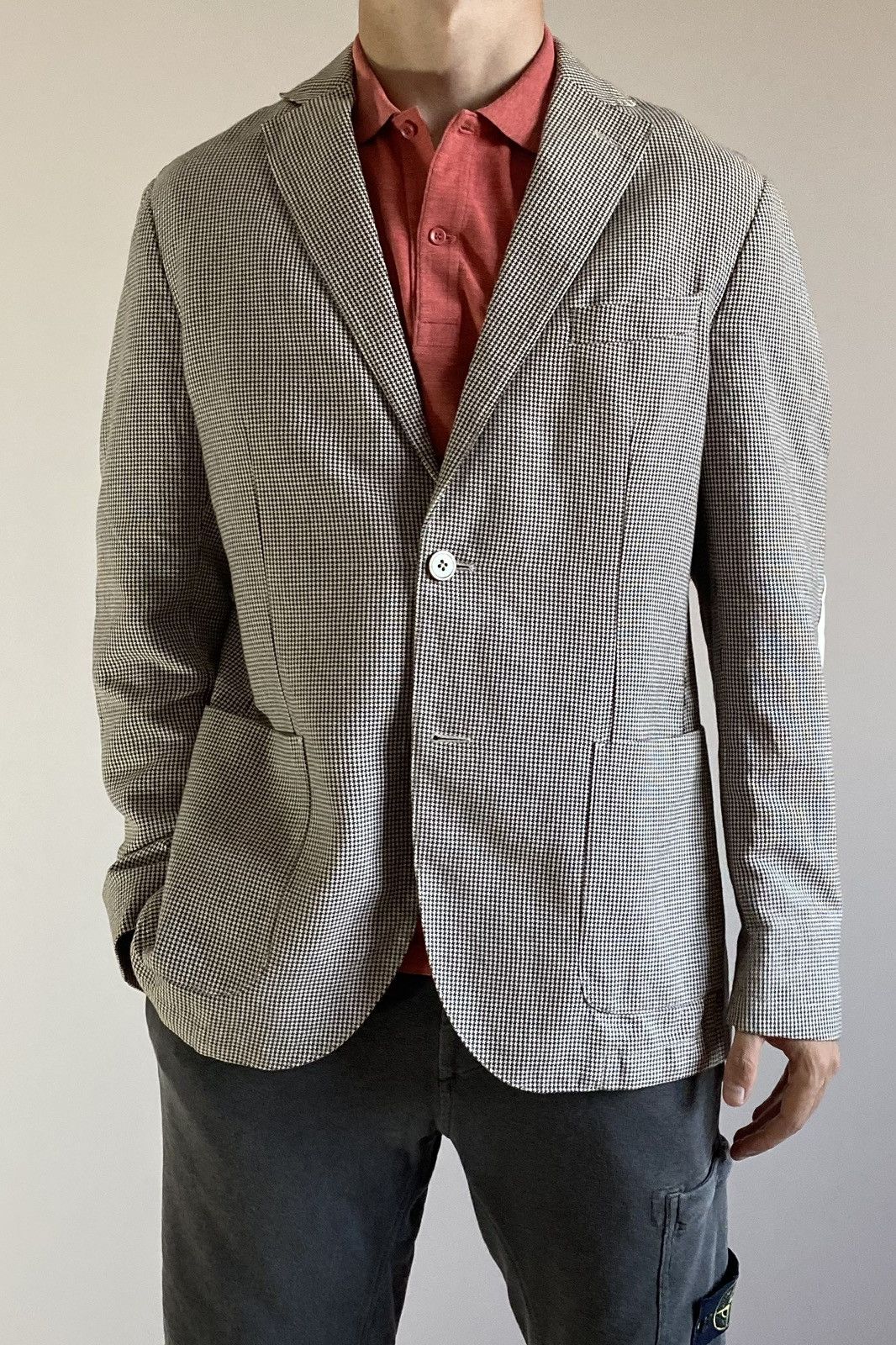 L.B.M. 1911 L.B.M. 1911 Cotton Linen Blazer Jacket Size 50R - 2 Thumbnail