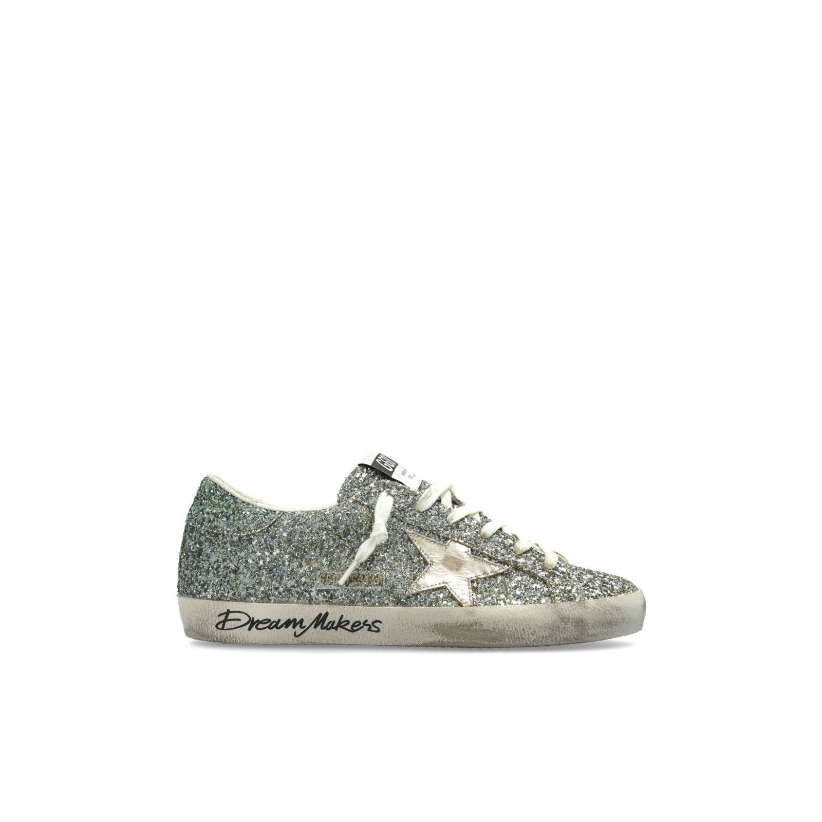 GOLDEN GOOSE Super Star Women's Platinum/Silver Glitter Snea