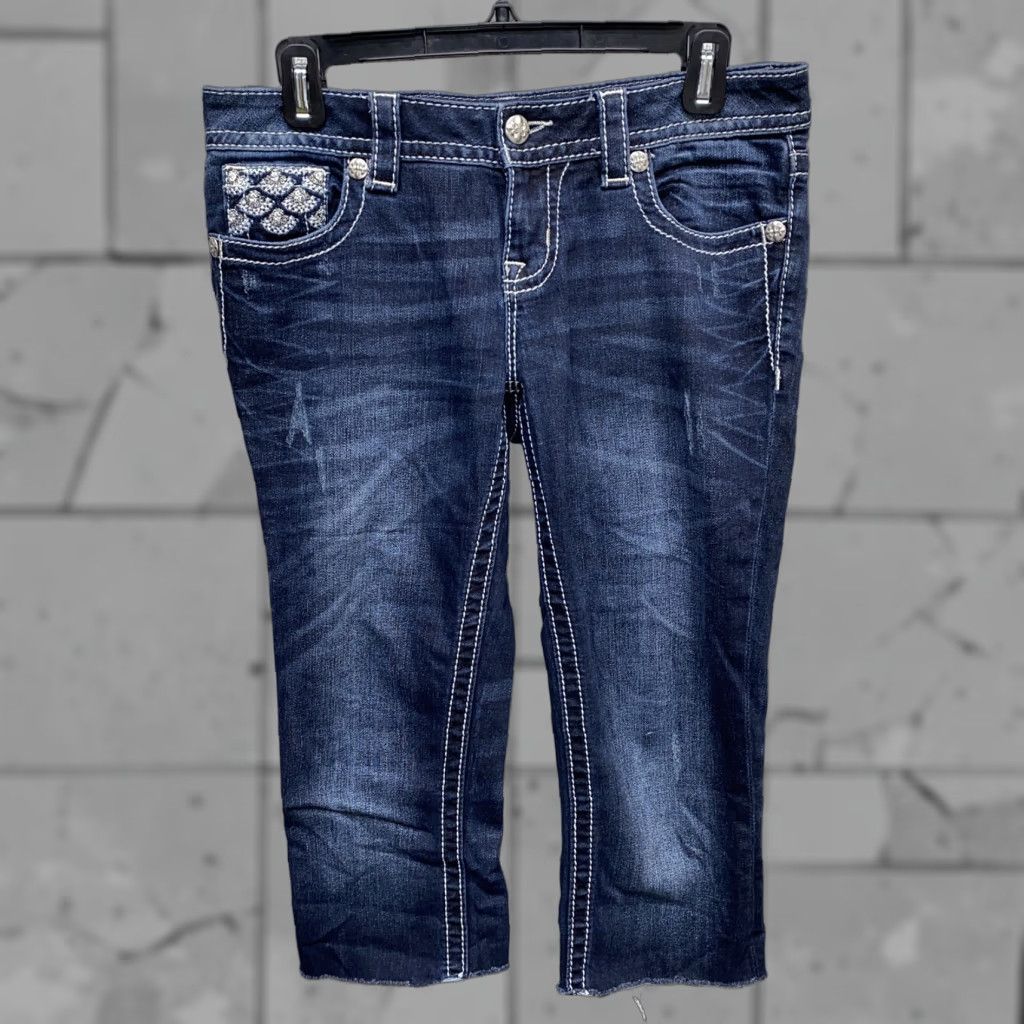 Miss Me Miss Me Womens Jeans Capri Slim Boot Denim Blue 27x19 Inseam 19 Regular Size 27 X 19 Size 27" / US 4 / IT 40 - 1 Thumbnail