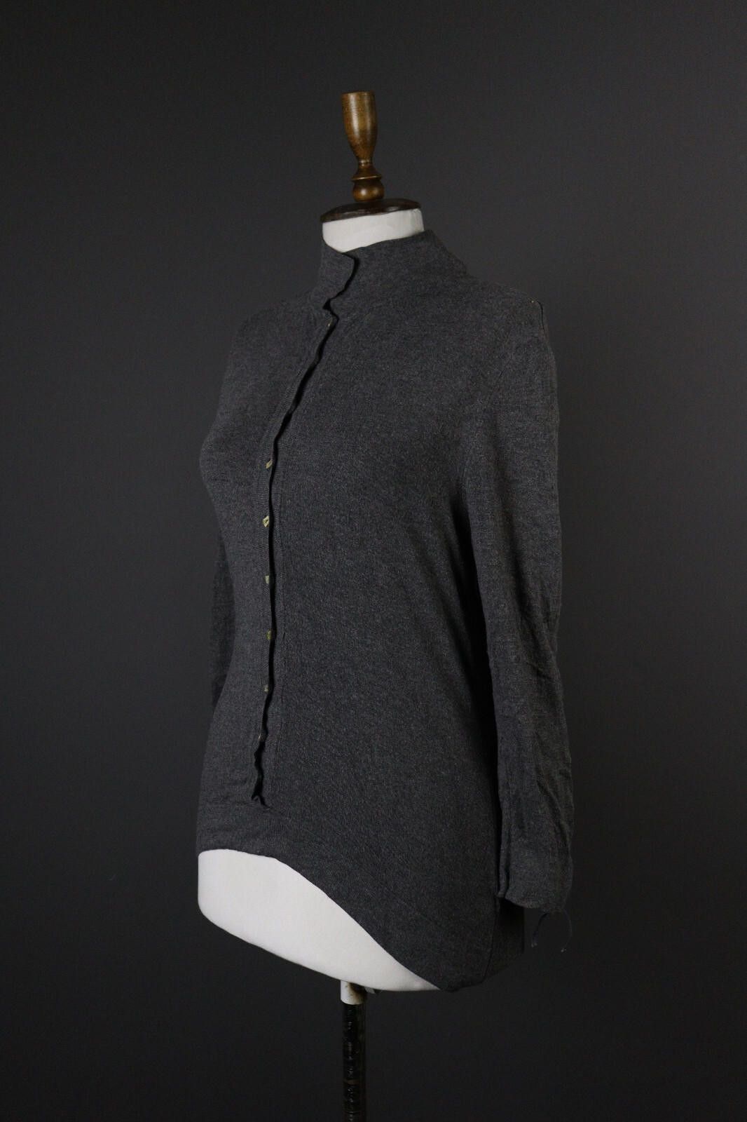 Designer Elisa Cavaletti Italy Gray Cardigan Sweater Size 42 Size M / US 6-8 / IT 42-44 - 1 Thumbnail