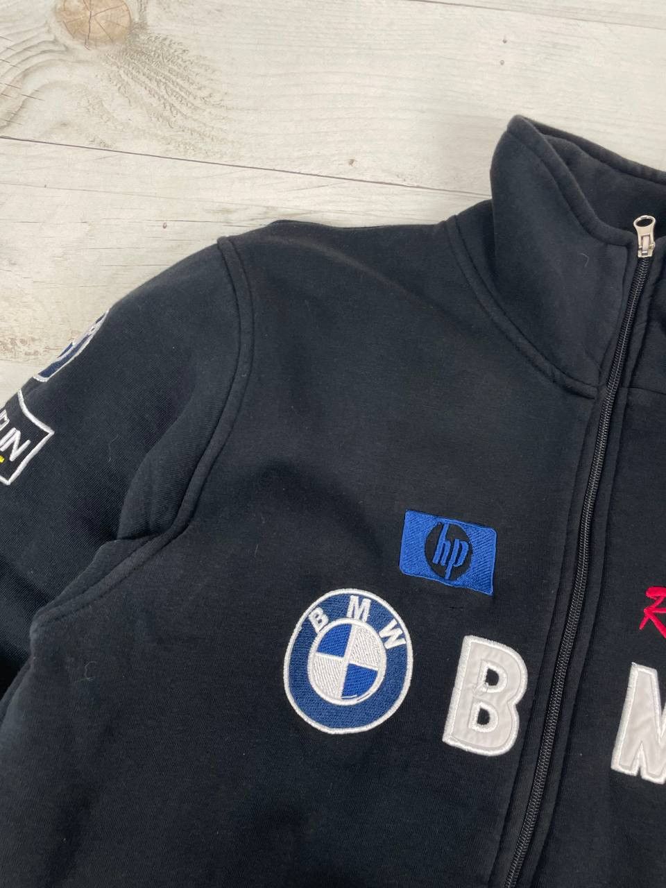BMW Vintage BMW Racing Team Big Logo Full Zip Sweatshirt Size US L / EU 52-54 / 3 - 6 Thumbnail