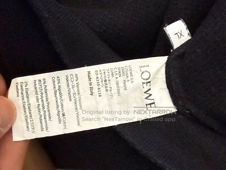 Loewe Loewe Black knitted sweater Size US XL / EU 56 / 4 - 4 Thumbnail