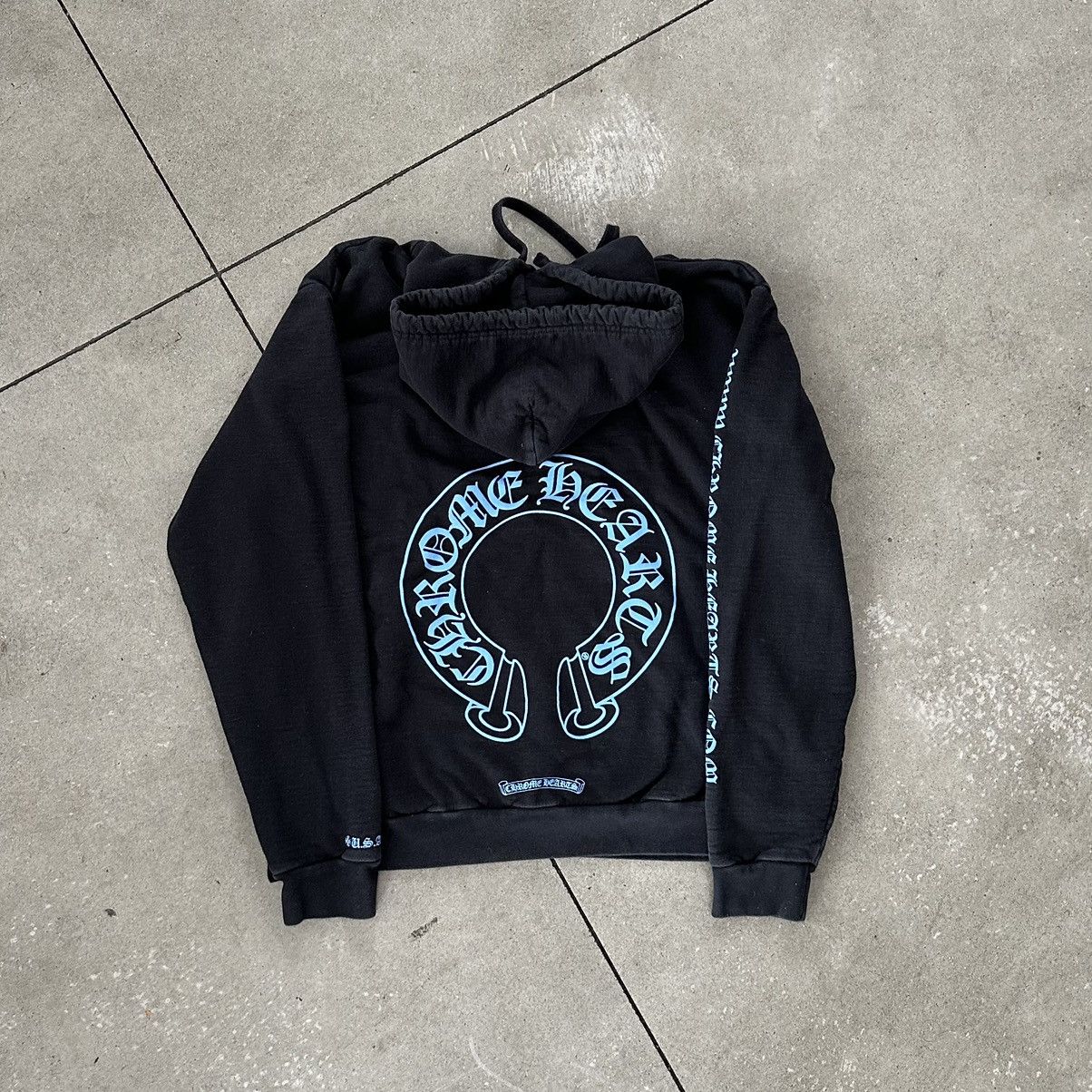 Chrome Hearts black & baby blue chrome hearts hoodie Size US L / EU 52-54 / 3 - 2 Thumbnail