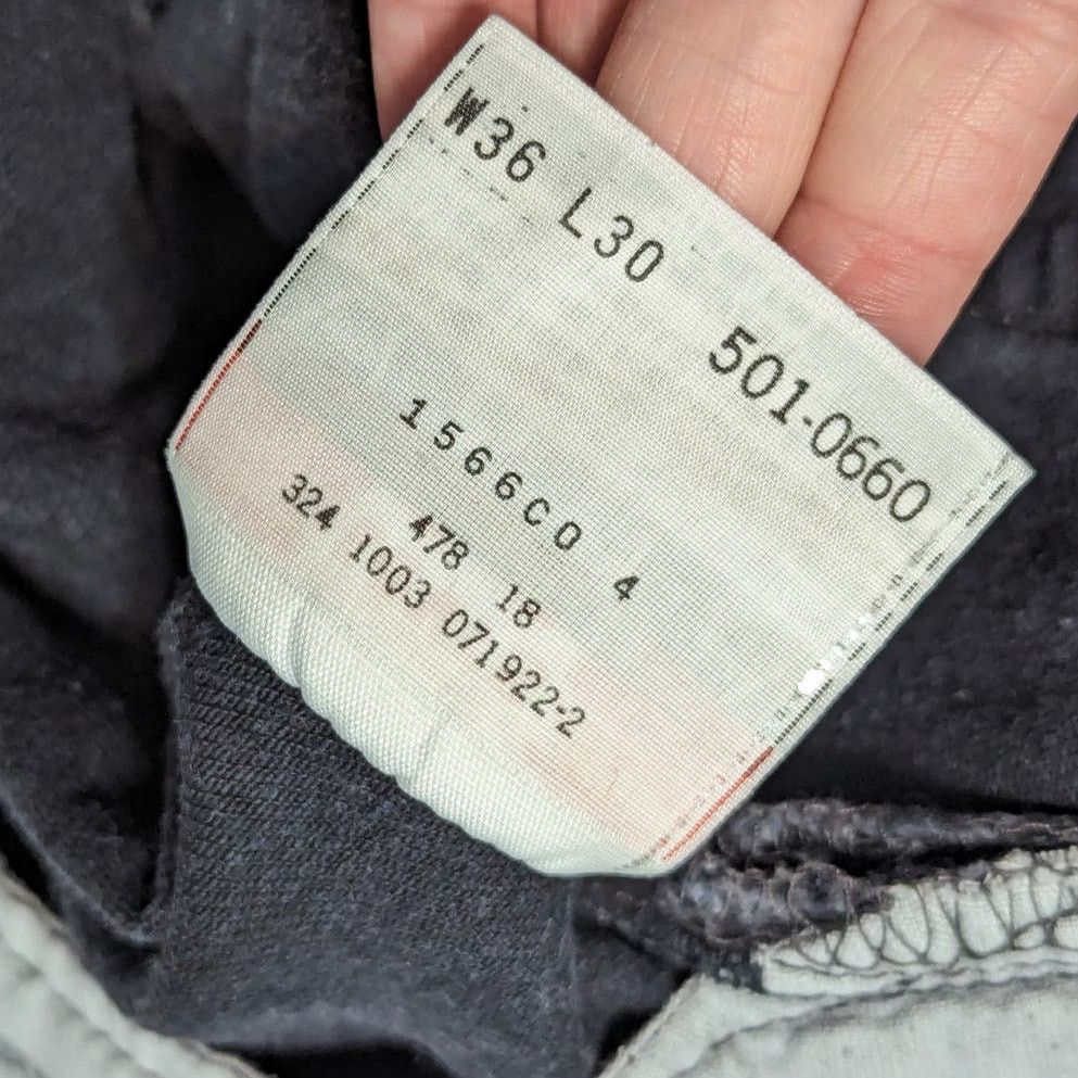 Levi's × Levi's Vintage Clothing × Vintage Vintage Levis 501 Jeans Y2K Mens 36 x 30 Black Charcoal Wash Size 36" / US 14 / IT 50 - 3 Thumbnail