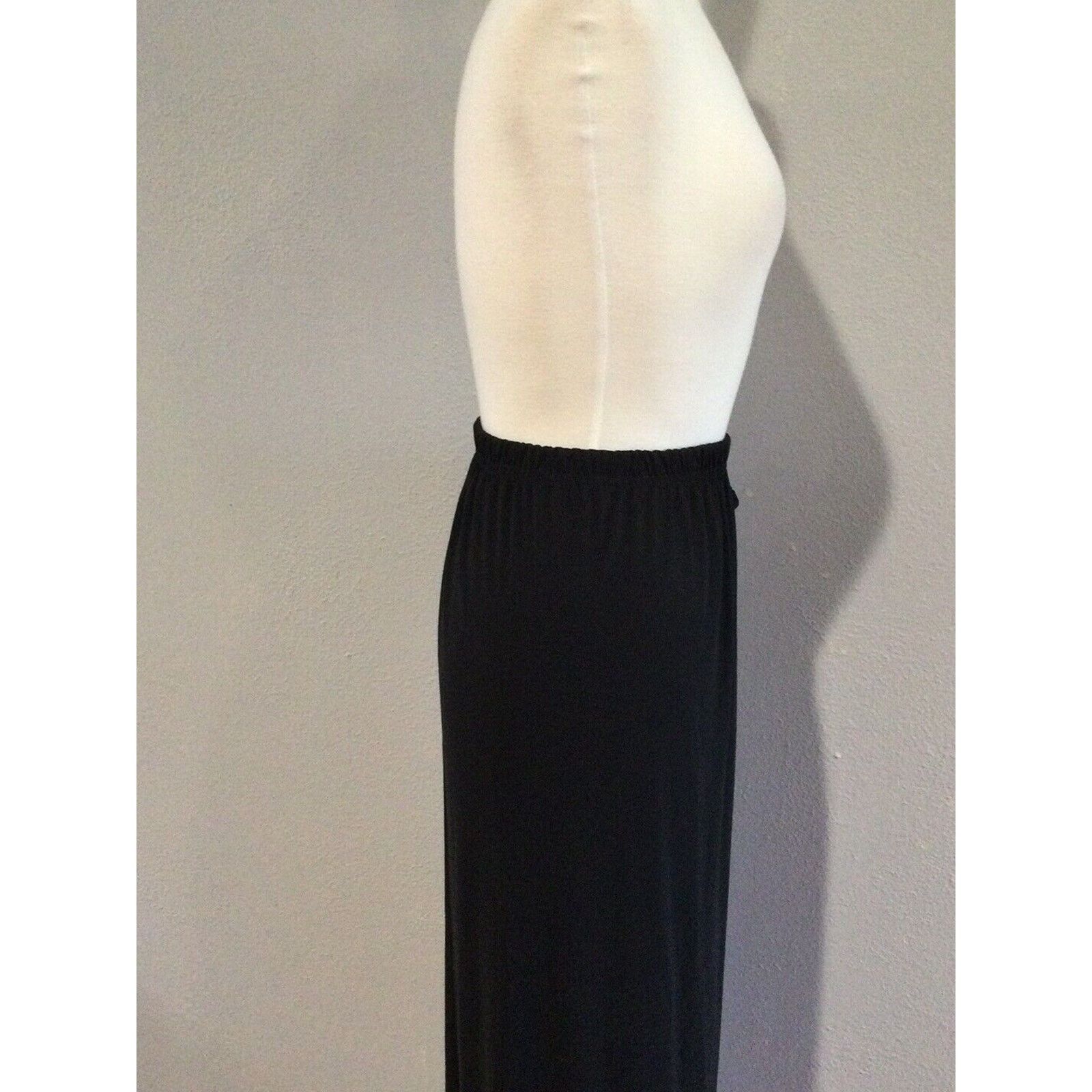 Other N Touch Elastic Waist Pleated A Line Black Skirt Sz 3X Size 38" / US 16 / IT 52 - 5 Thumbnail