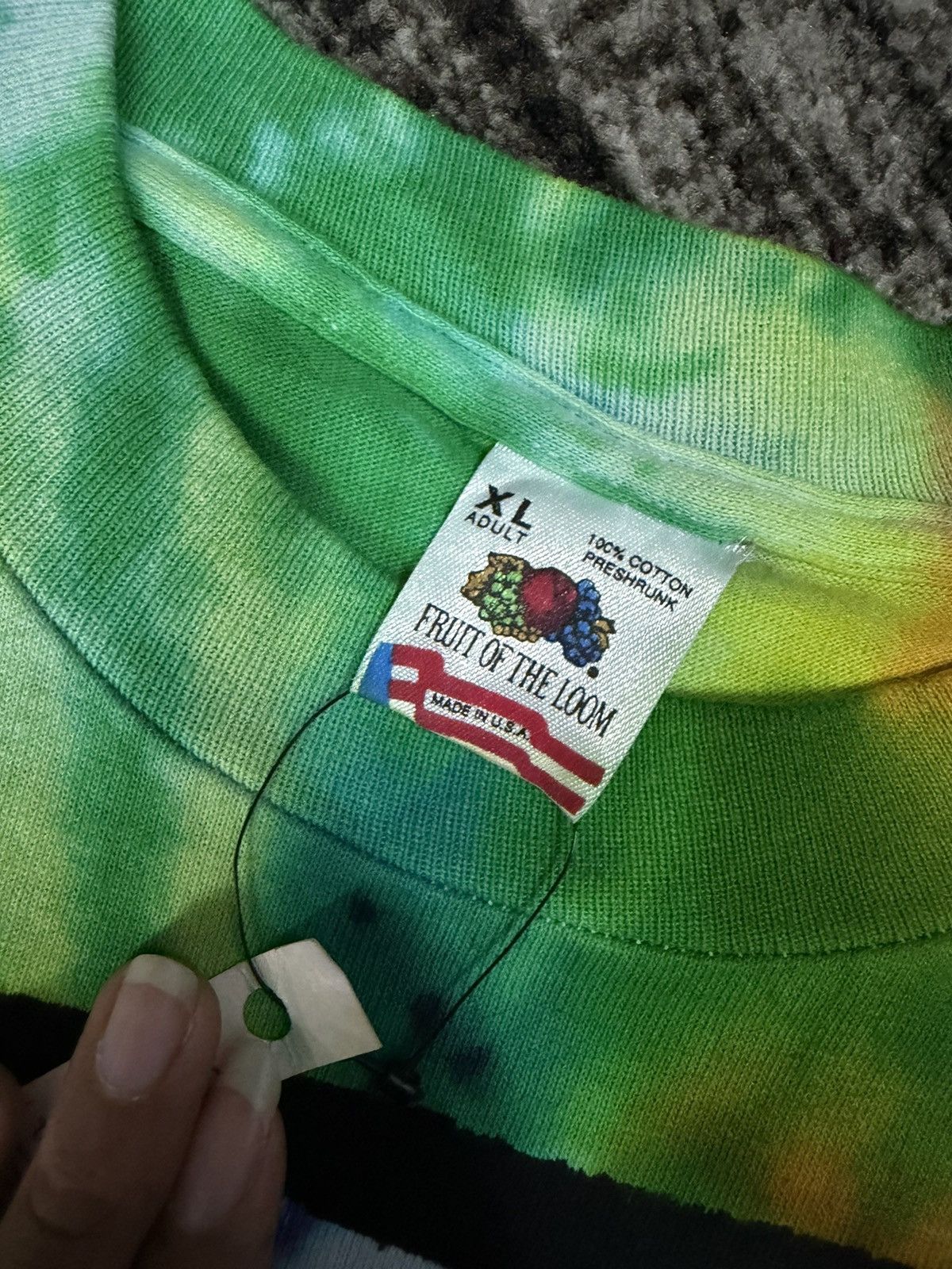 Fruit Of The Loom Vintage 90s Janis Joplin Tyie Die Size US XL / EU 56 / 4 - 8 Thumbnail