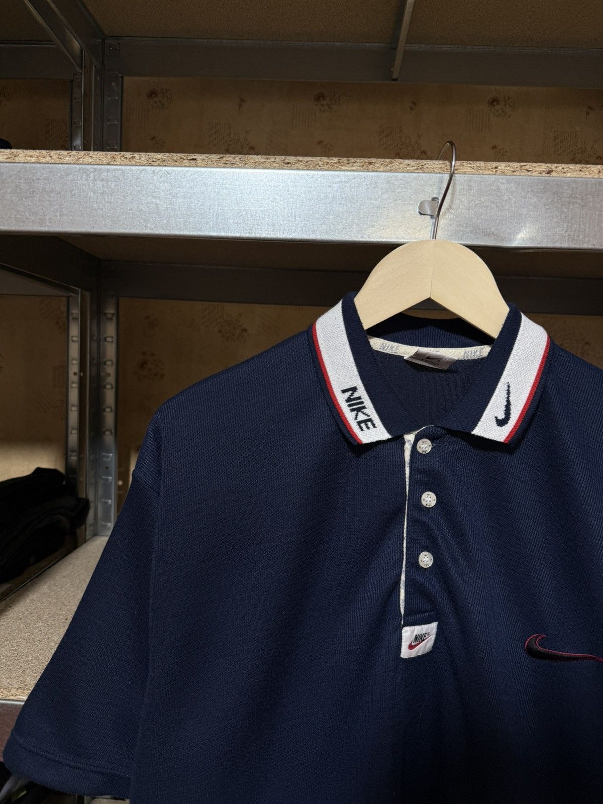 Nike × Vintage 🇺🇸 Vintage 90s Nike Polo T-shirt PSG Made In USA Y2K Hype Size US XL / EU 56 / 4 - 3 Thumbnail