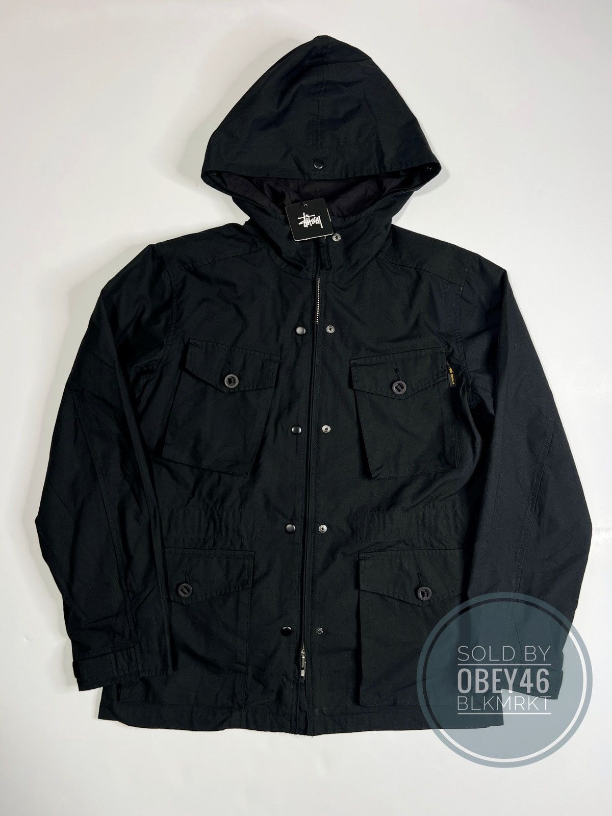 Stussy Vintage Stussy Hooded Remix Parka Jacket Black Size US M / EU 48-50 / 2 - 1 Thumbnail