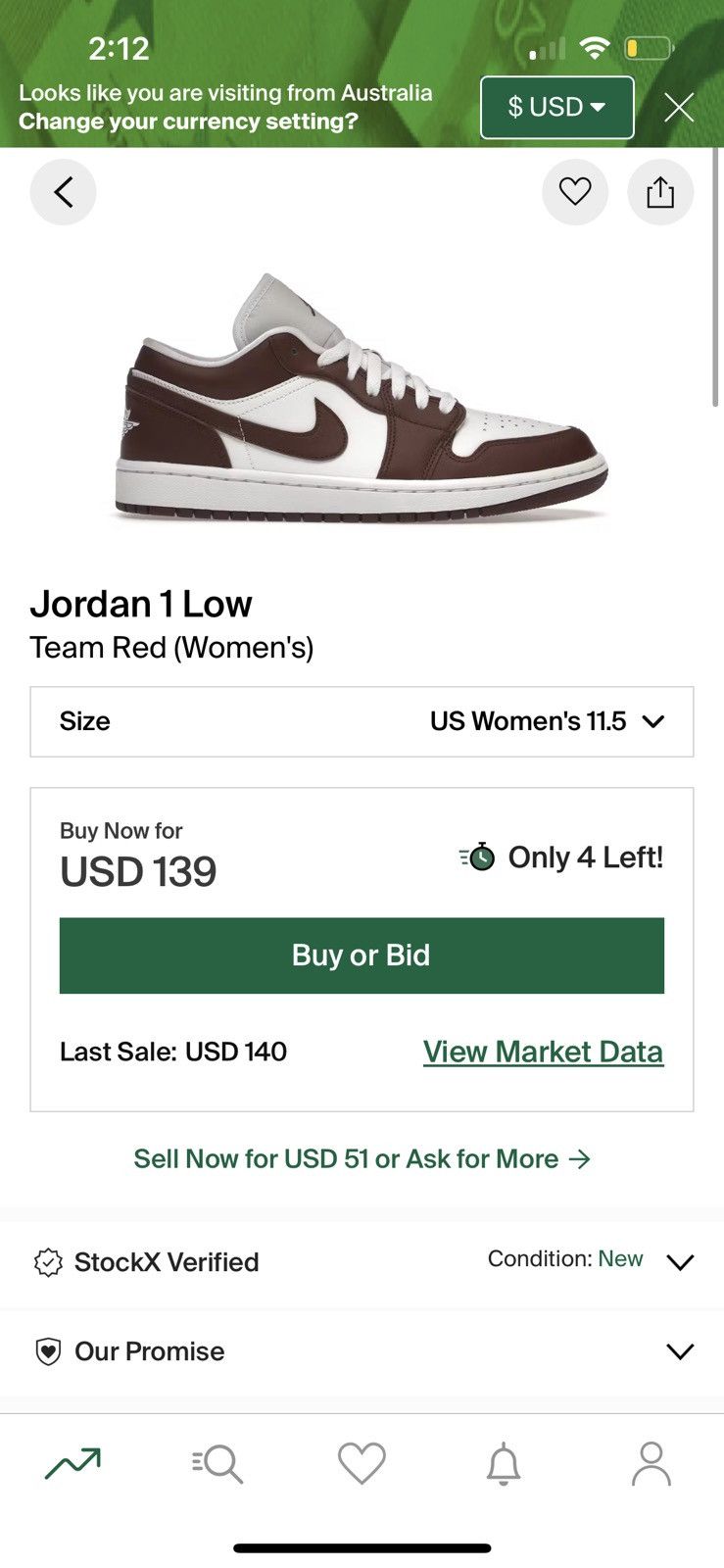 Nike Jordan brown low top Size US 10 / EU 43 - 8 Thumbnail