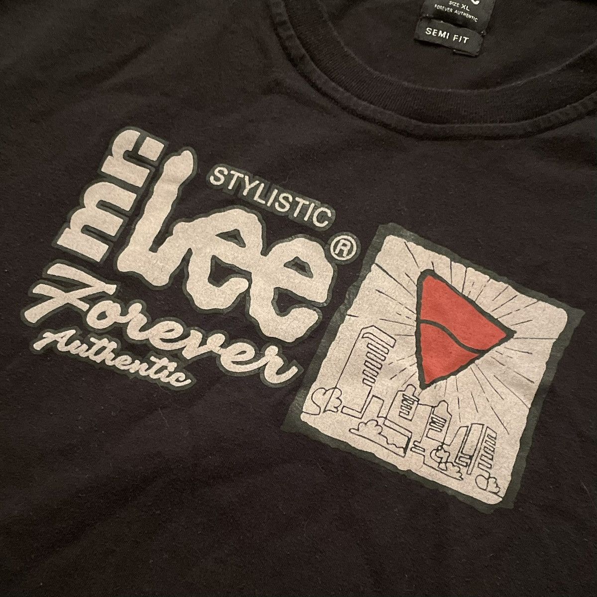 Lee Vintage Y2K Mr. Lee Stylistic Forever Black Graphic T-Shirt Size US XL / EU 56 / 4 - 2 Thumbnail
