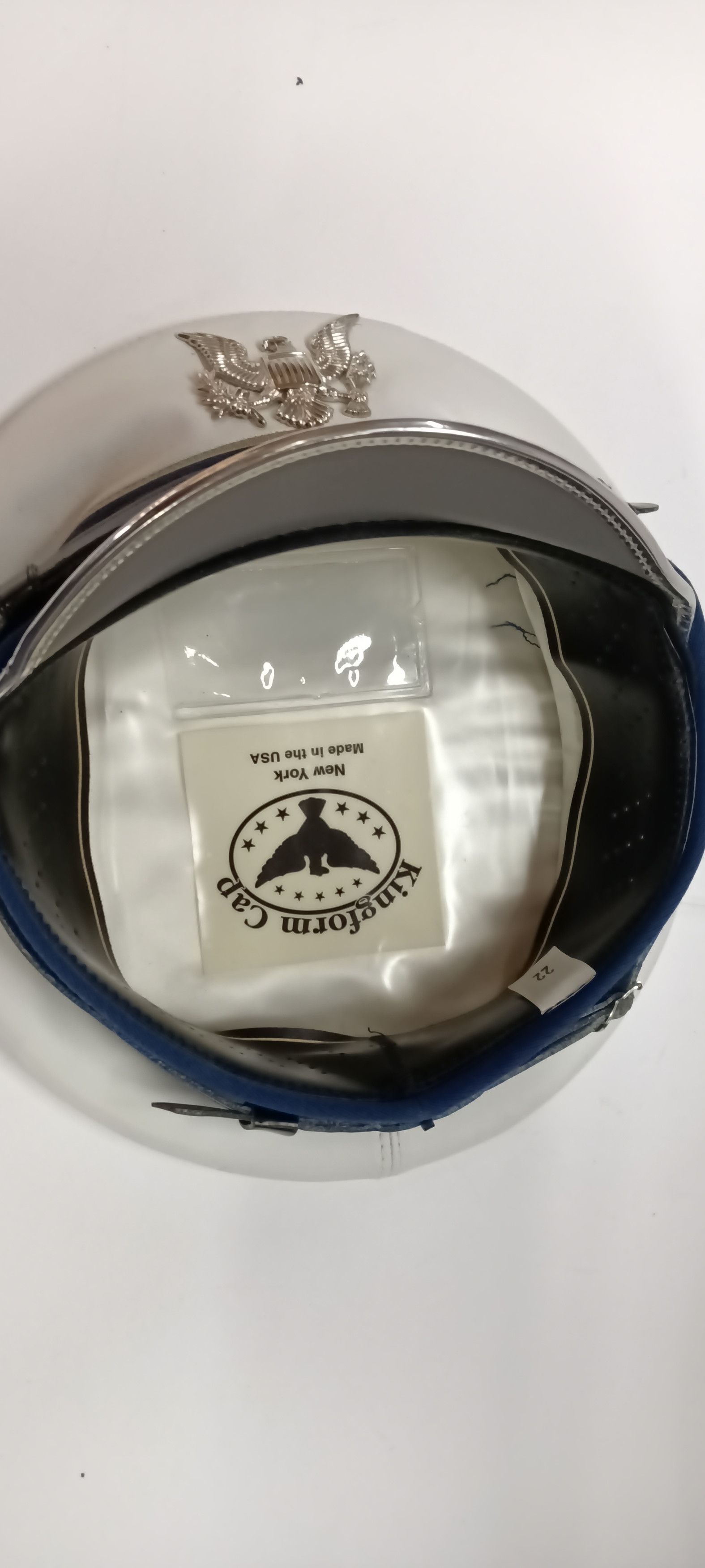 Vintage vintage USAF Air Force white officer hat cap visor Size ONE SIZE - 4 Thumbnail