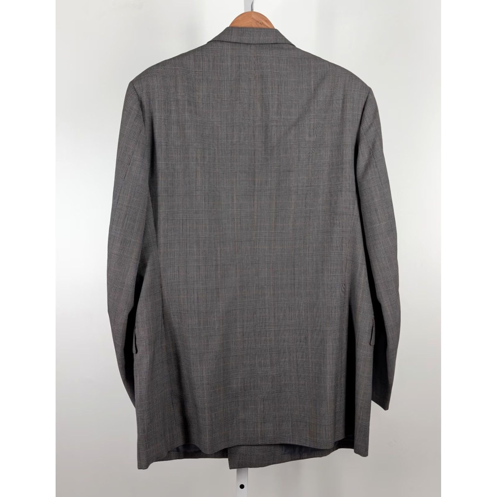 Huntsman VINTAGE Huntsman Savile Row Bespoke Double-Breasted Glen Plaid Suit Jacket England 90s Mens 42 Gray Blazer Jacket Size 42R - 3 Thumbnail
