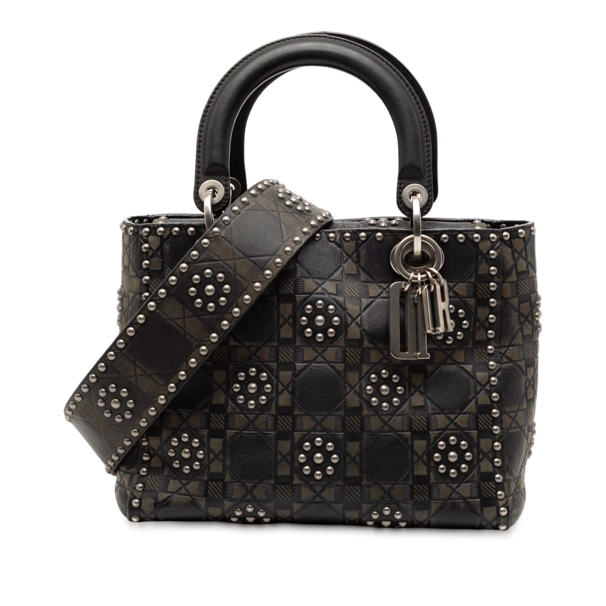 Dior Dior Medium Calfskin Cannage Embossed Flower Studded Supple Lady Dior Size ONE SIZE - 1 Thumbnail