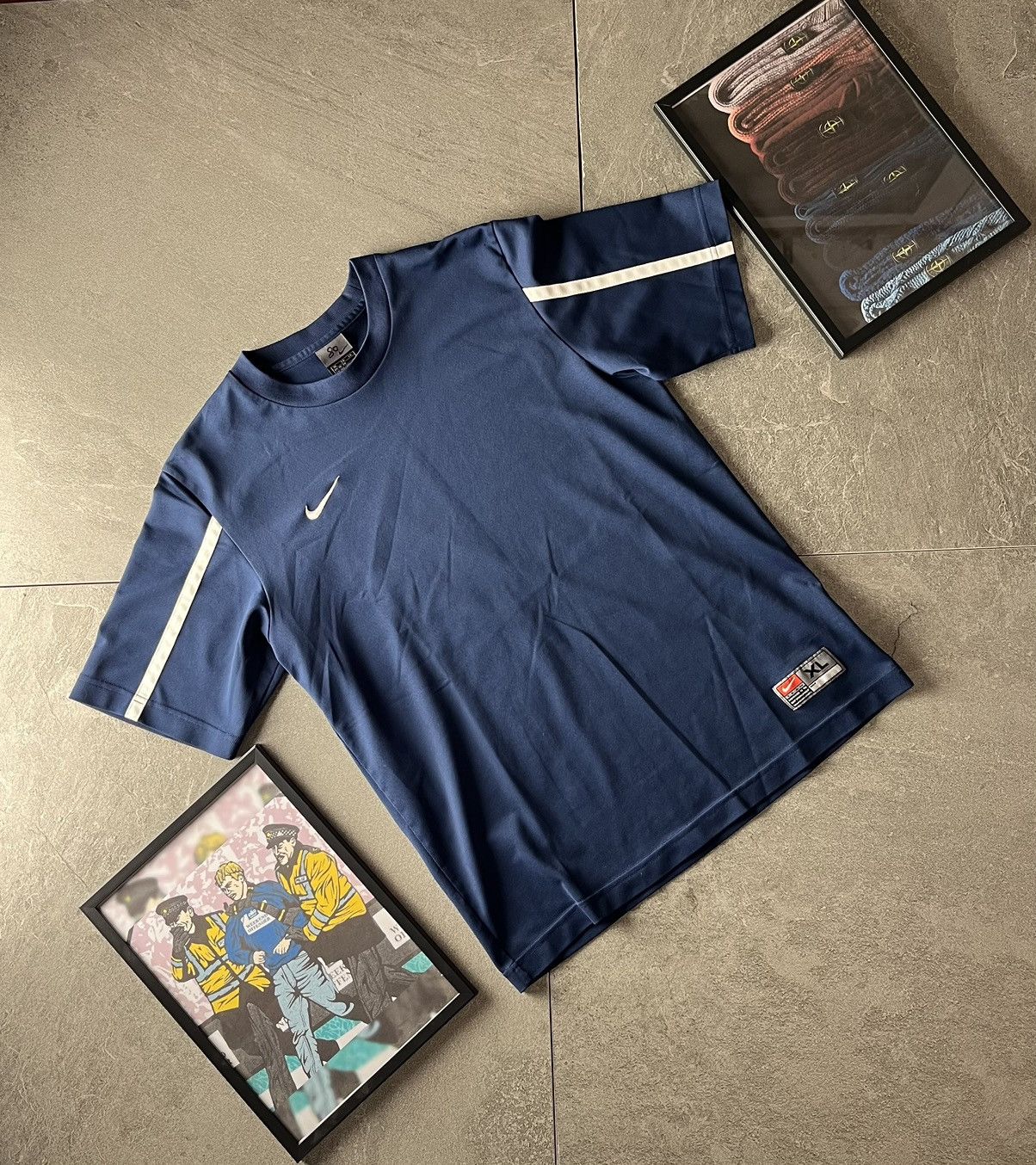 Nike × Vintage Vintage Nike team t-shirt Y2K Shoosh drill Size US M / EU 48-50 / 2 - 1 Thumbnail