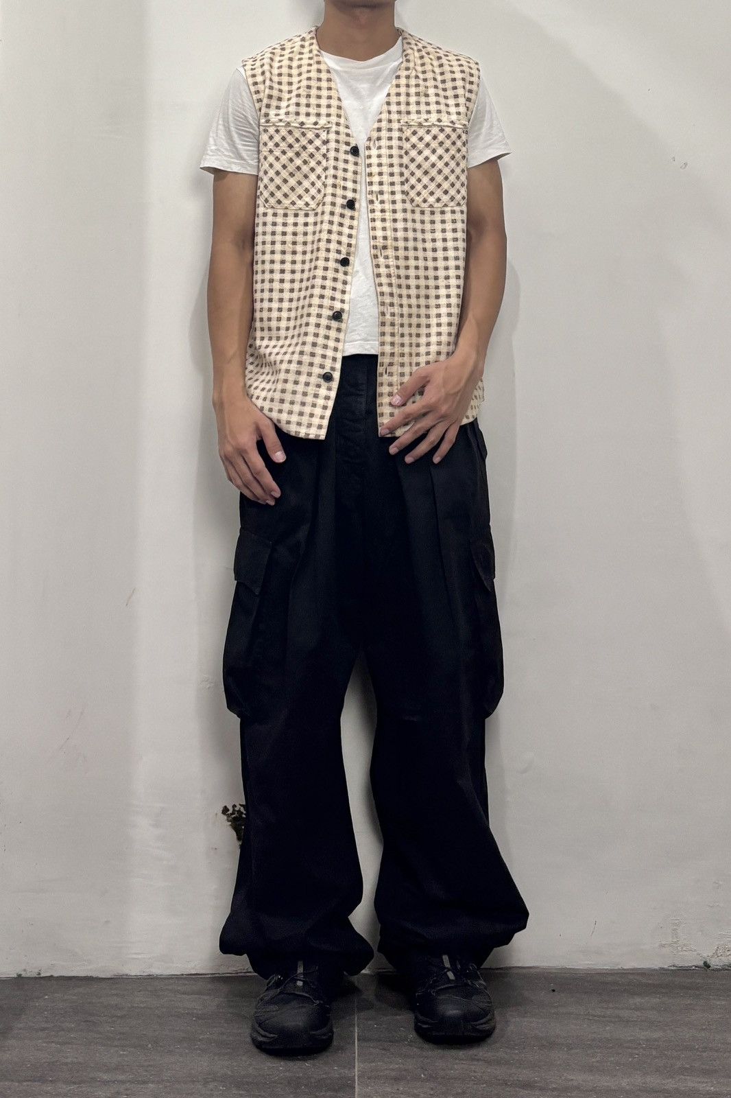 Visvim FREE TAX! Shadow Plaid Sleeveless Shirt Size US M / EU 48-50 / 2 - 1 Thumbnail