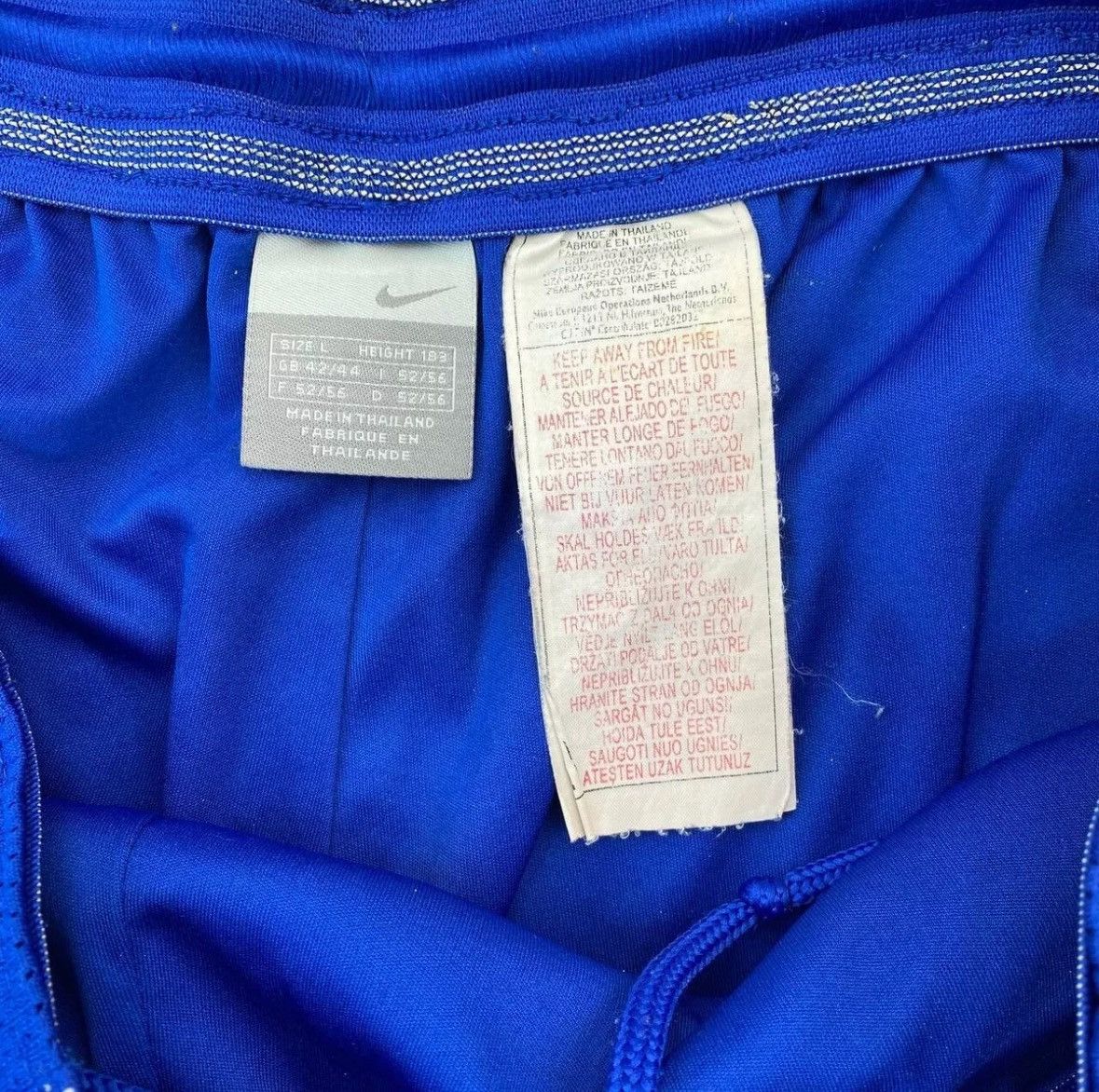 NBA × Nike × Vintage Vintage Nike Air Force Shorts Blue Basketball L Y2K jordan Size US 32 / EU 48 - 11 Thumbnail