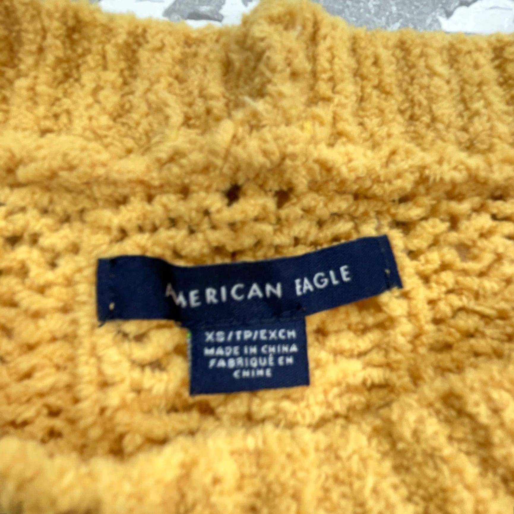 American Eagle Outfitters American Eagle Outfitters Sweater Women XS Yellow Chunky Cable Knit Crew Neck Pullover Casual Workwear Knit All Seasons Regular Small Business) Size XS / US 0-2 / IT 36-38 - 3 Thumbnail