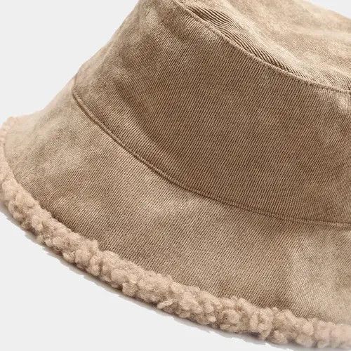 Japanese Brand Reversible Faux Fur Lamb Wool Bucket Hat Size ONE SIZE - 2 Thumbnail