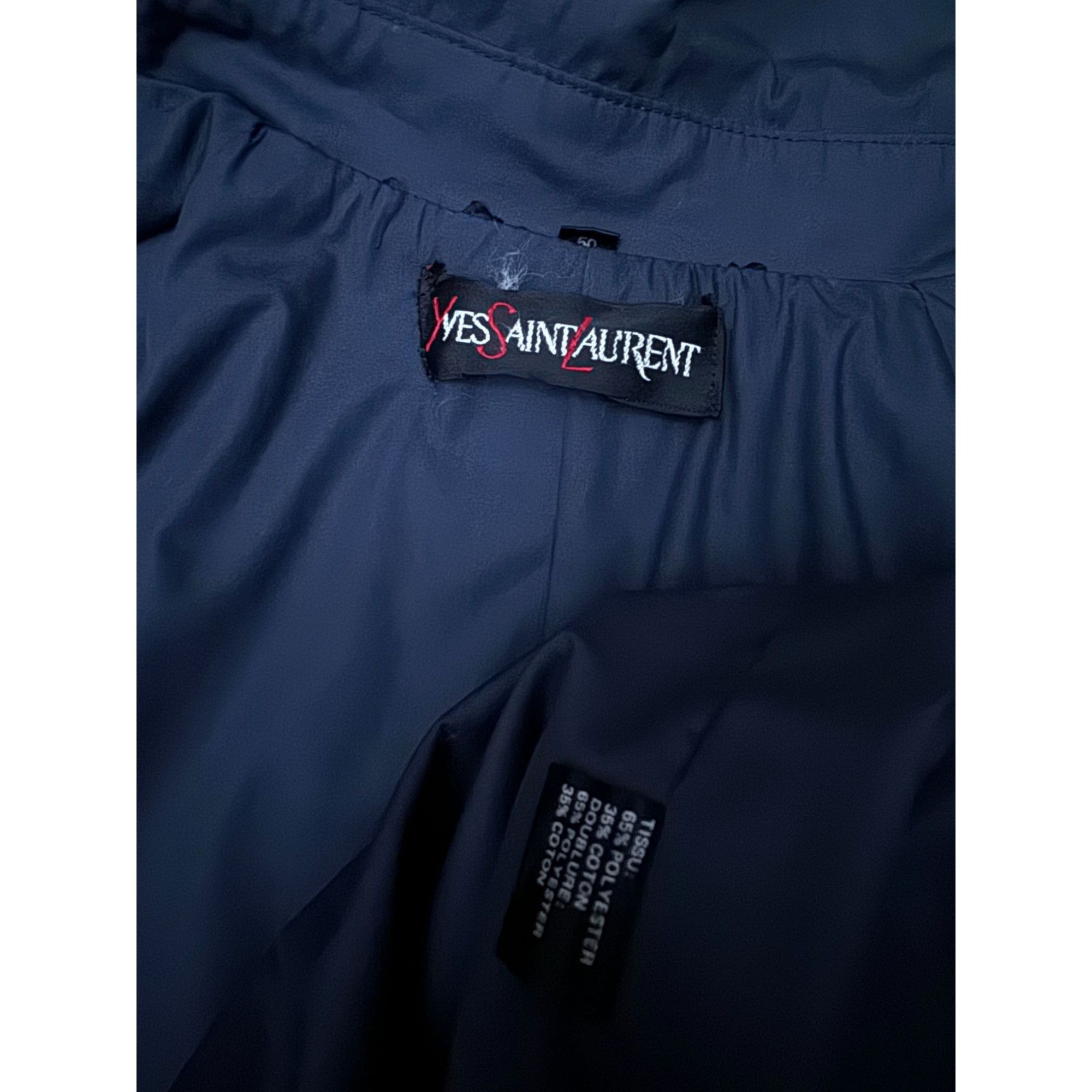 Yves Saint Laurent Navy Trench Coat Size US M / EU 48-50 / 2 - 6 Thumbnail