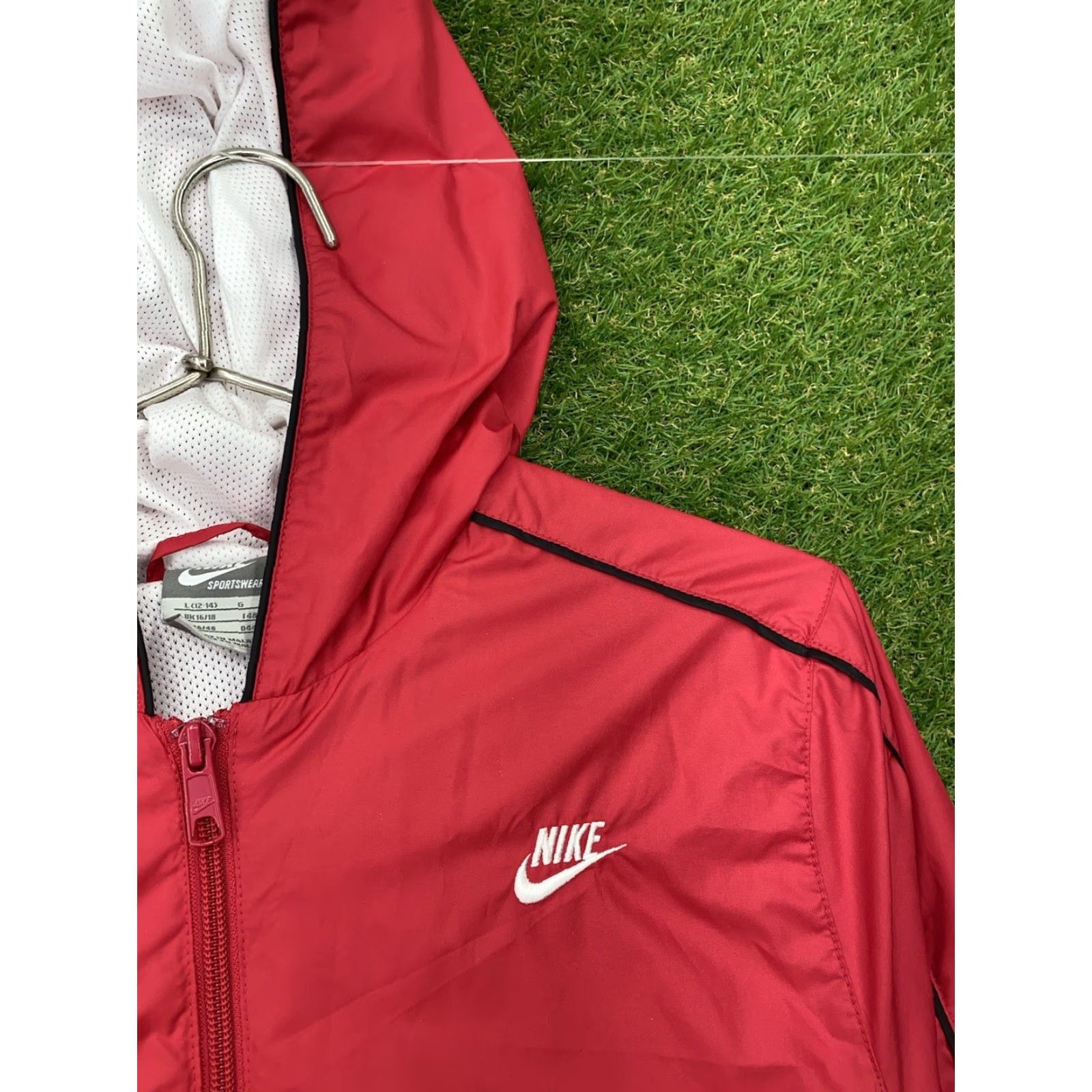 Nike Nike Sportswear Jacket Womens L Red Full Zip Hoodie Size L / US 10 / IT 46 - 4 Thumbnail