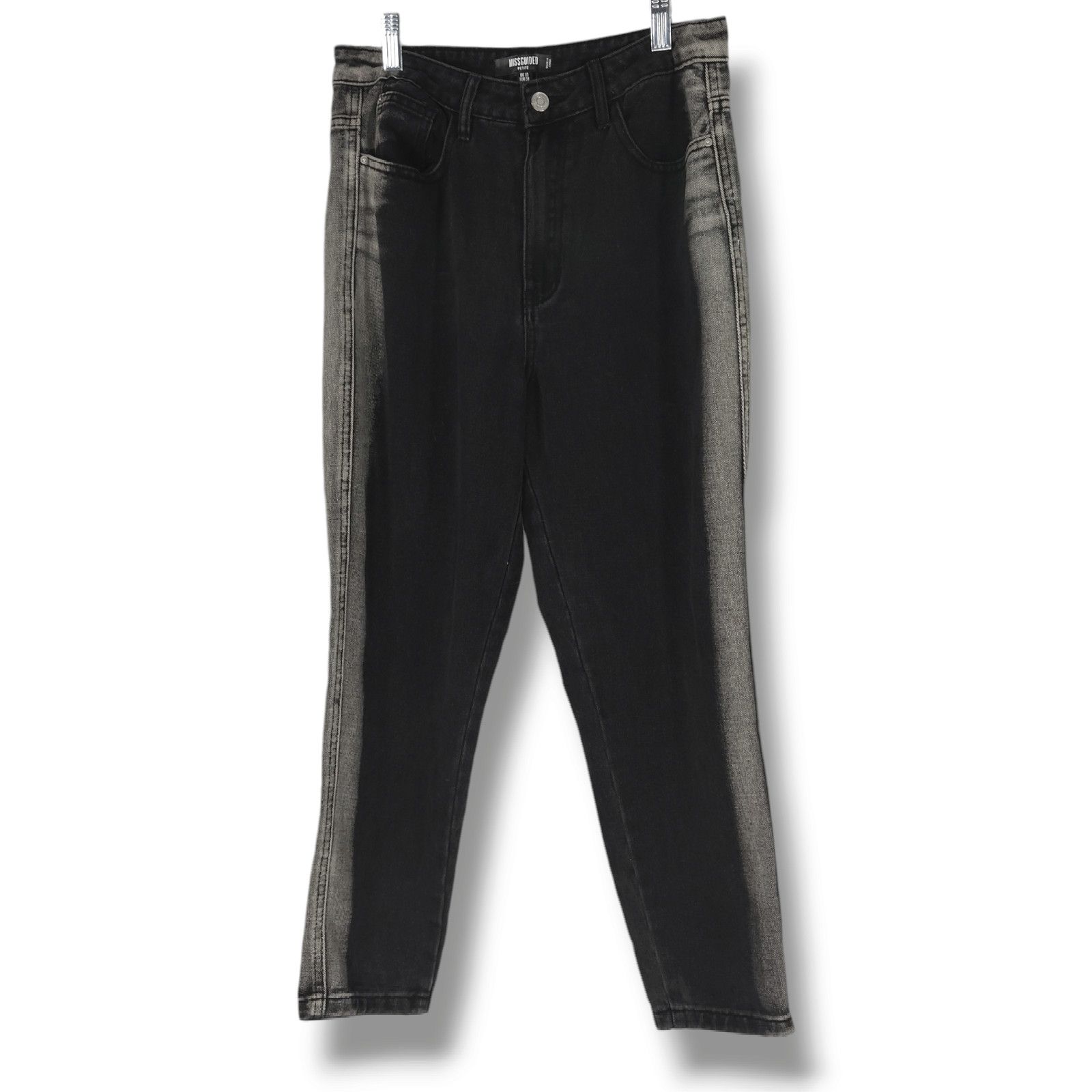 Other EUC Missguided Two-Tone Mom Jeans Crop Denim Jeans Sz. 6x25 Size 28" / US 6 / IT 42 - 2 Thumbnail