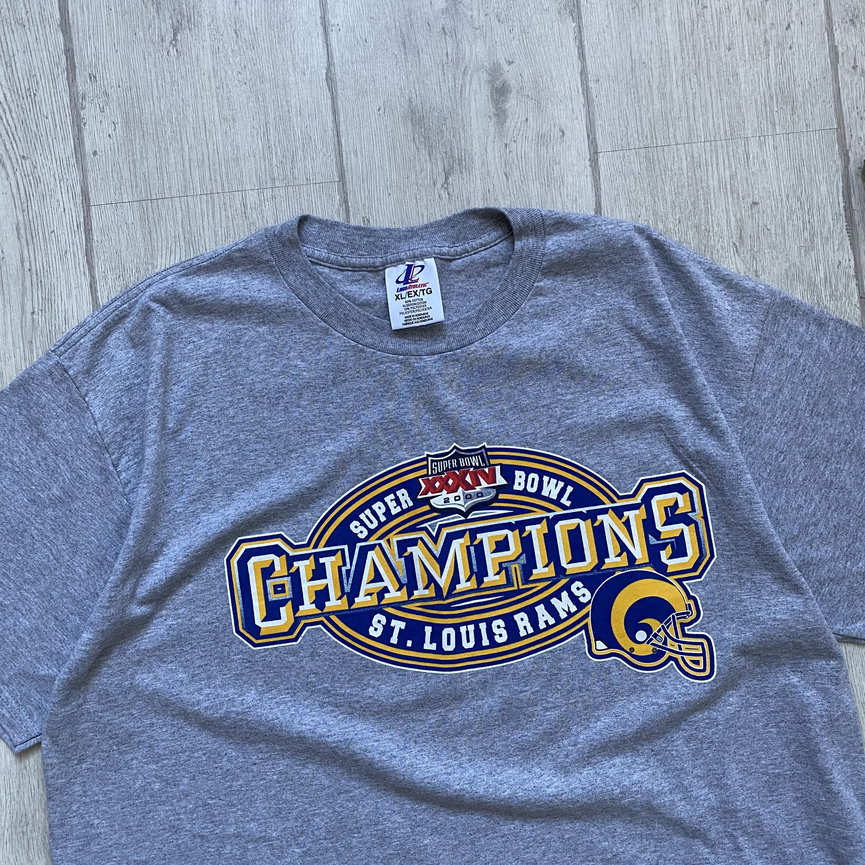 NFL 🏈 Vintage Super Bowl XXXIV St Louis Rams Tee 2000 Size US XL / EU 56 / 4 - 3 Thumbnail