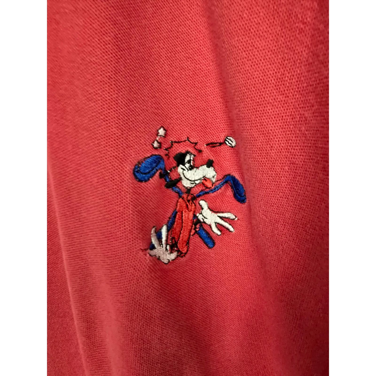 Disney × Mickey Unlimited × Vintage Vintage Womens Goofy Golf Polo Shirt XL Red Disney Golfer Size XL / US 12-14 / IT 48-50 - 2 Thumbnail