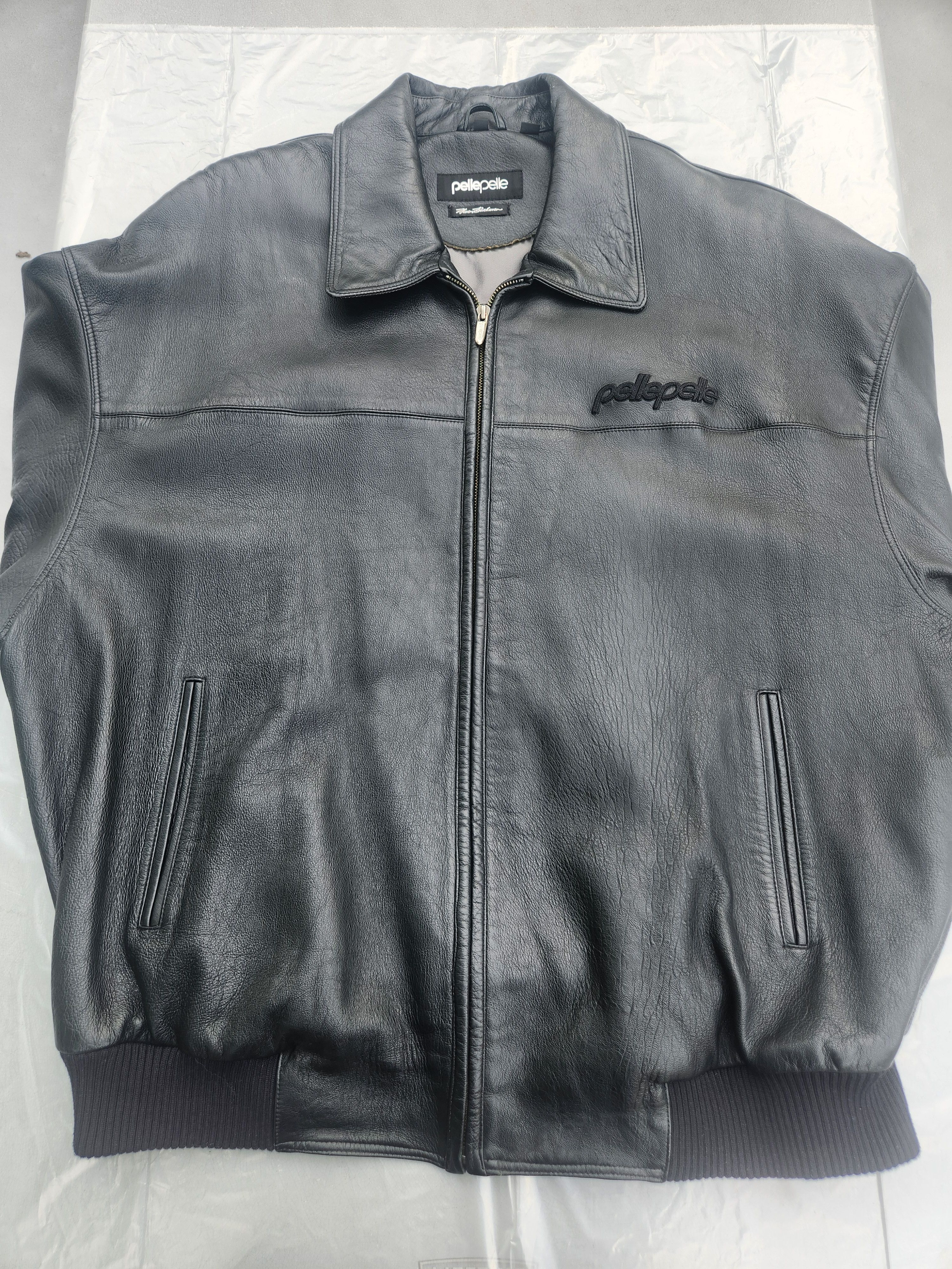 Pelle Pelle Pelle Pelle Black Leather Bomber Jacket Size 50 Size US L / EU 52-54 / 3 - 7 Thumbnail