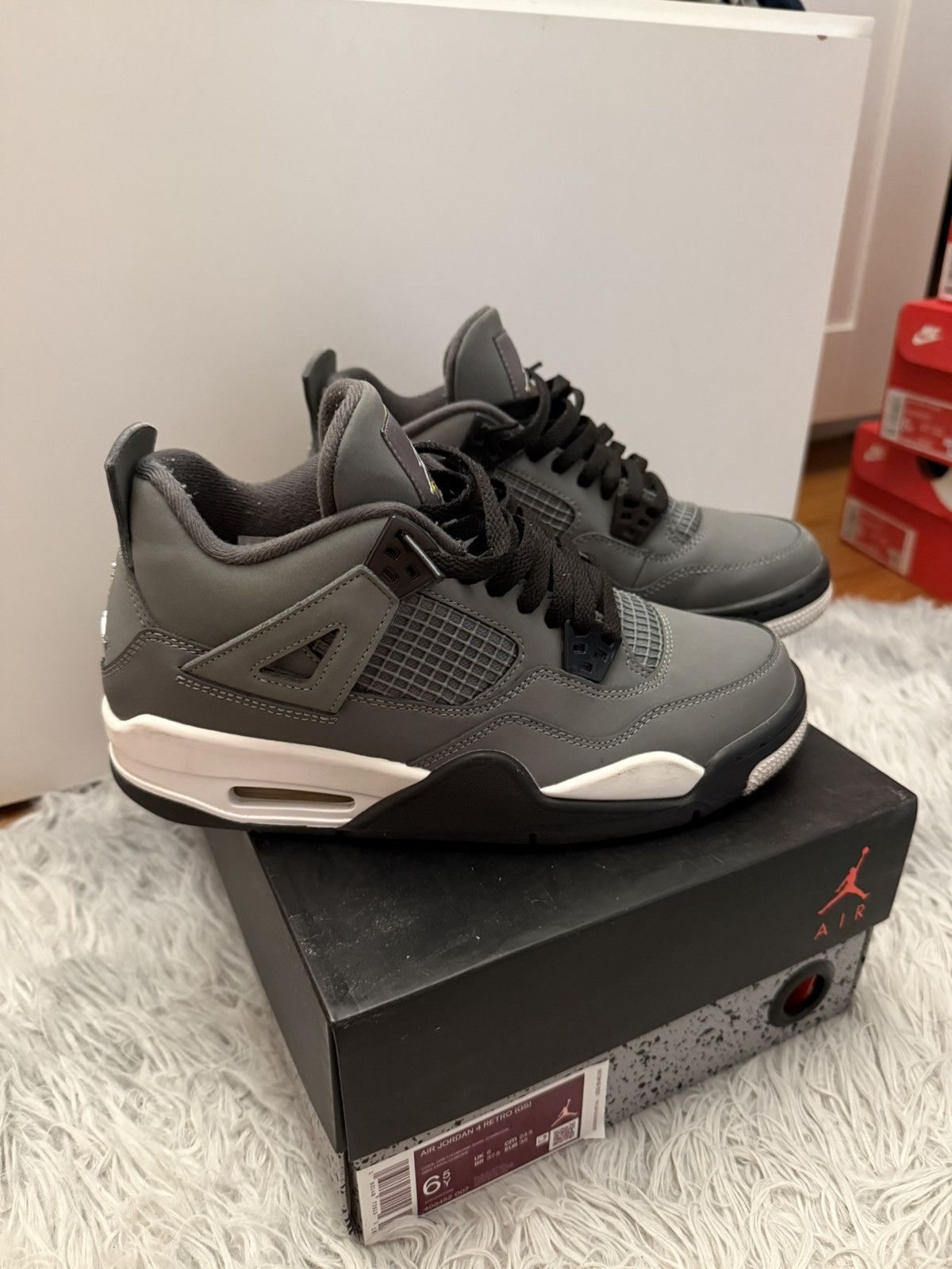 Jordan Brand Air Jordan Retro 4 GS Cool Grey Size US 6.5 / EU 39-40 - 8 Thumbnail