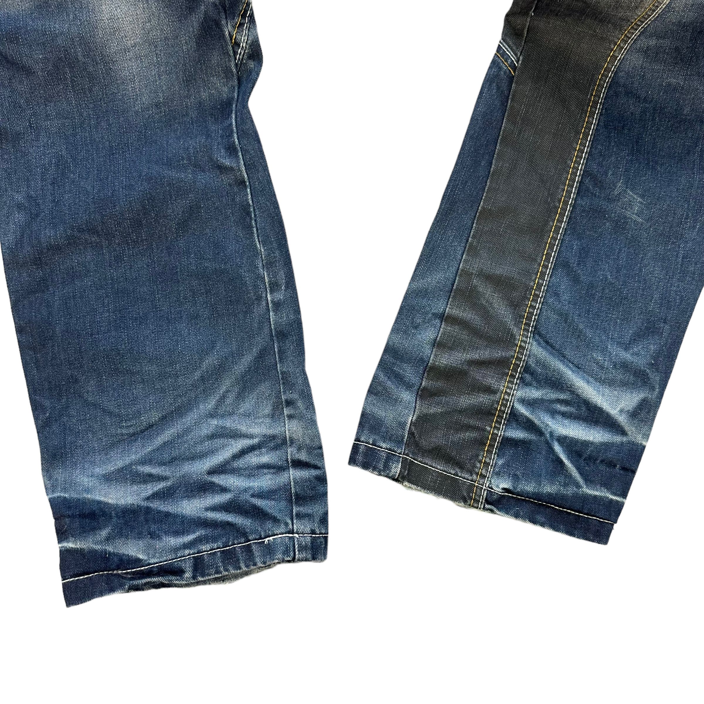Japanese Brand JAPRAG JP 2131 CRAZY DESIGN DECONSTRUCTED DENIM #8641-018 Size US 34 / EU 50 - 7 Thumbnail