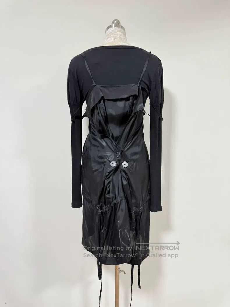Yohji Yamamoto Yohji Yamamoto Anamorphic dark stripe polka-dot slip dress Size ONE SIZE - 5 Thumbnail
