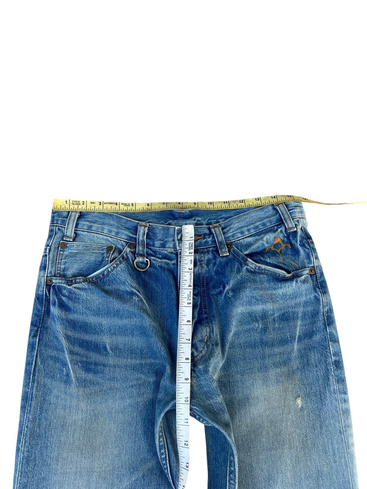 Vintage Mud Wash Back Bone Dirty Selvedge Denim Super Flare Jeans Size US 30 / EU 46 - 4 Thumbnail