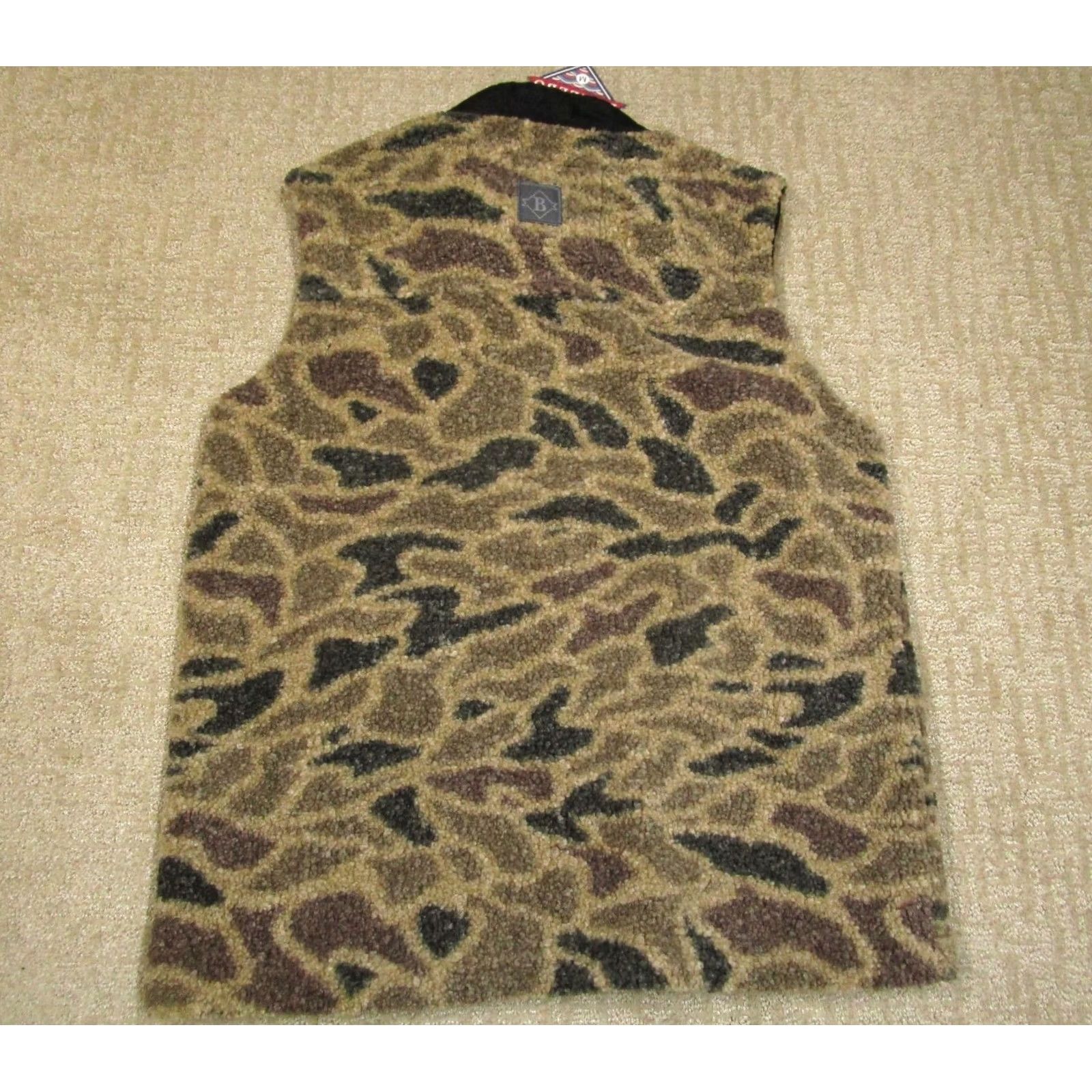Vintage Burlebo Vest Men Medium Brown Camouflage Sherpa Fleece Full Zip Hunting Outdoors Jacket/Coat Mid-Length Vin? Size US M / EU 48-50 / 2 - 3 Thumbnail