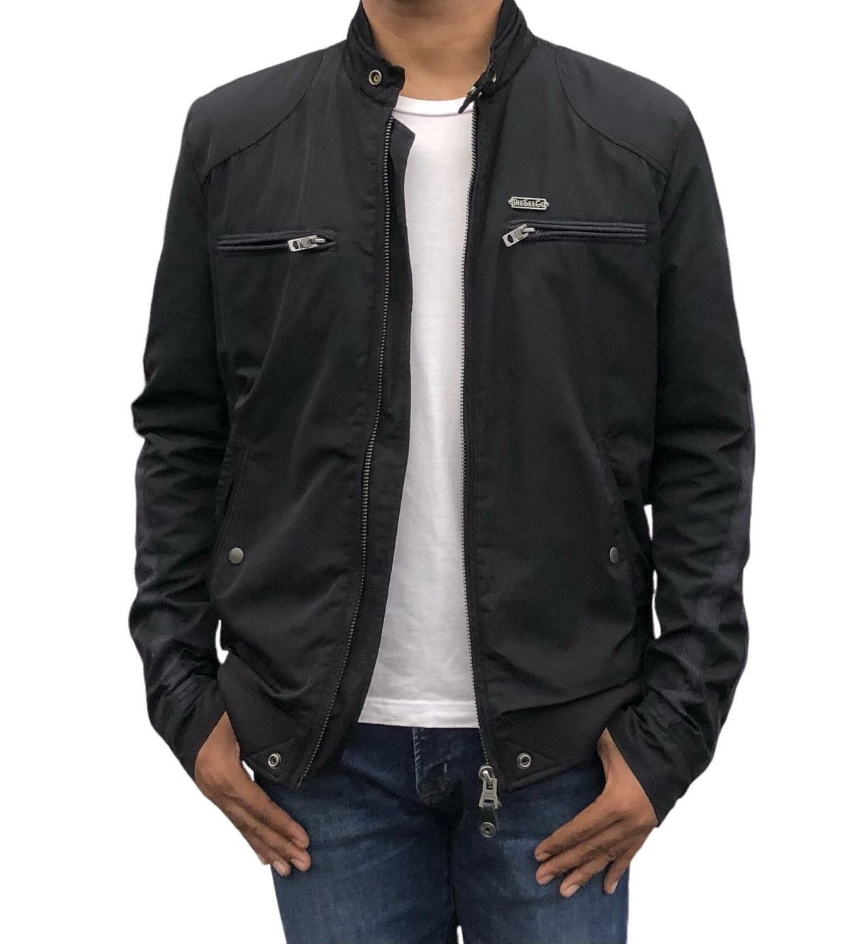 image of Men's Black Jeffir Teflon Waterproof Bomber Jacket (Size Large)