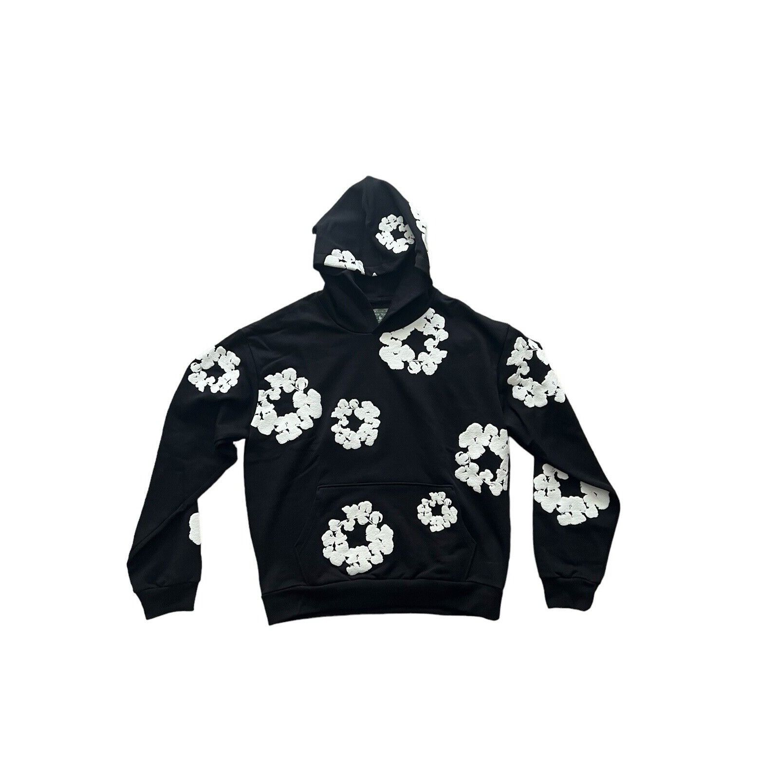 image of Denim Tears Mens Wreath Sweatshirt Hoodie Black Size Xl