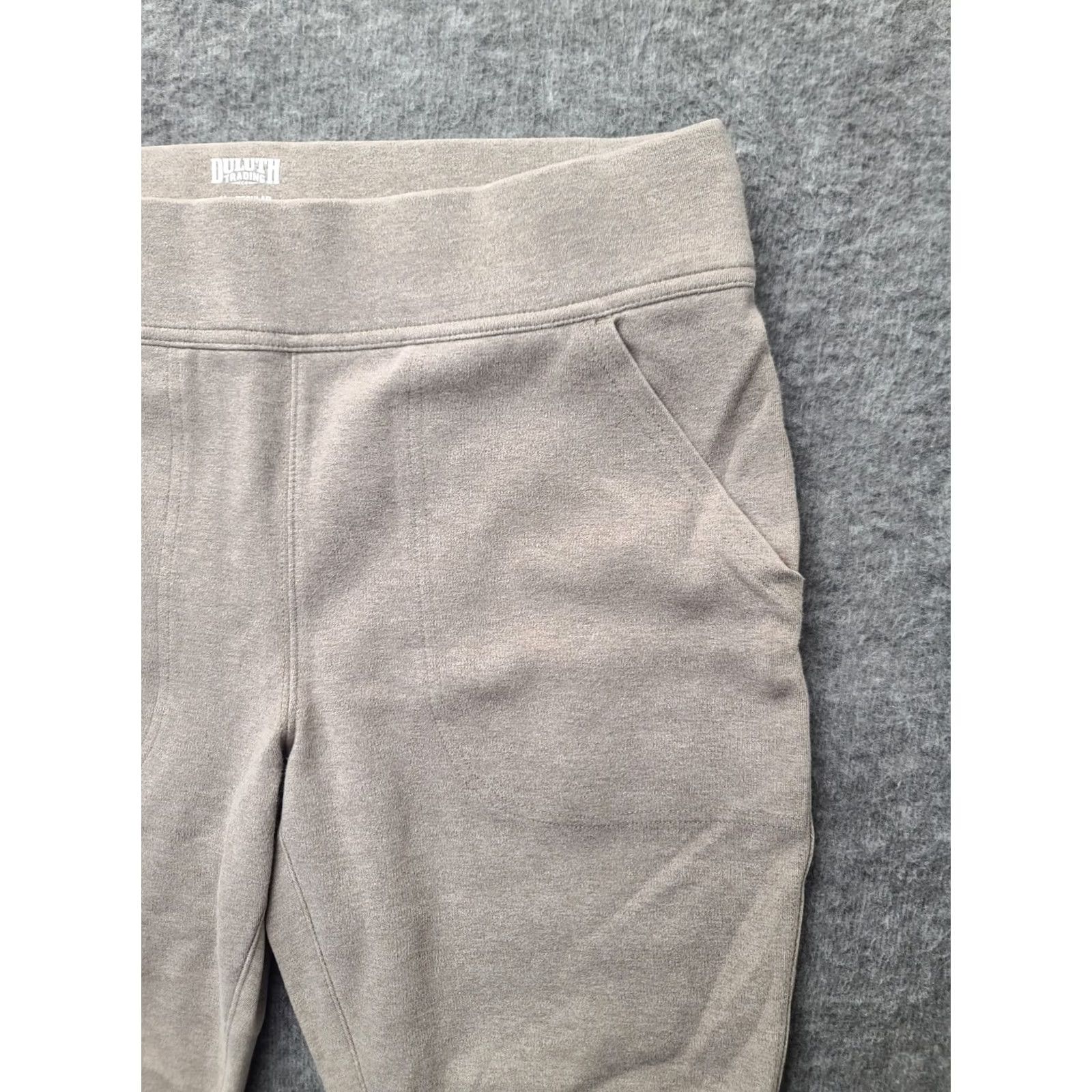 Vintage Duluth Leggings Womens M 29x28 Regular High Rise Ankle Stretch Moisture Wicking Pockets Beige Cotton Spandex Size 32" / US 10 / IT 46 - 6 Thumbnail