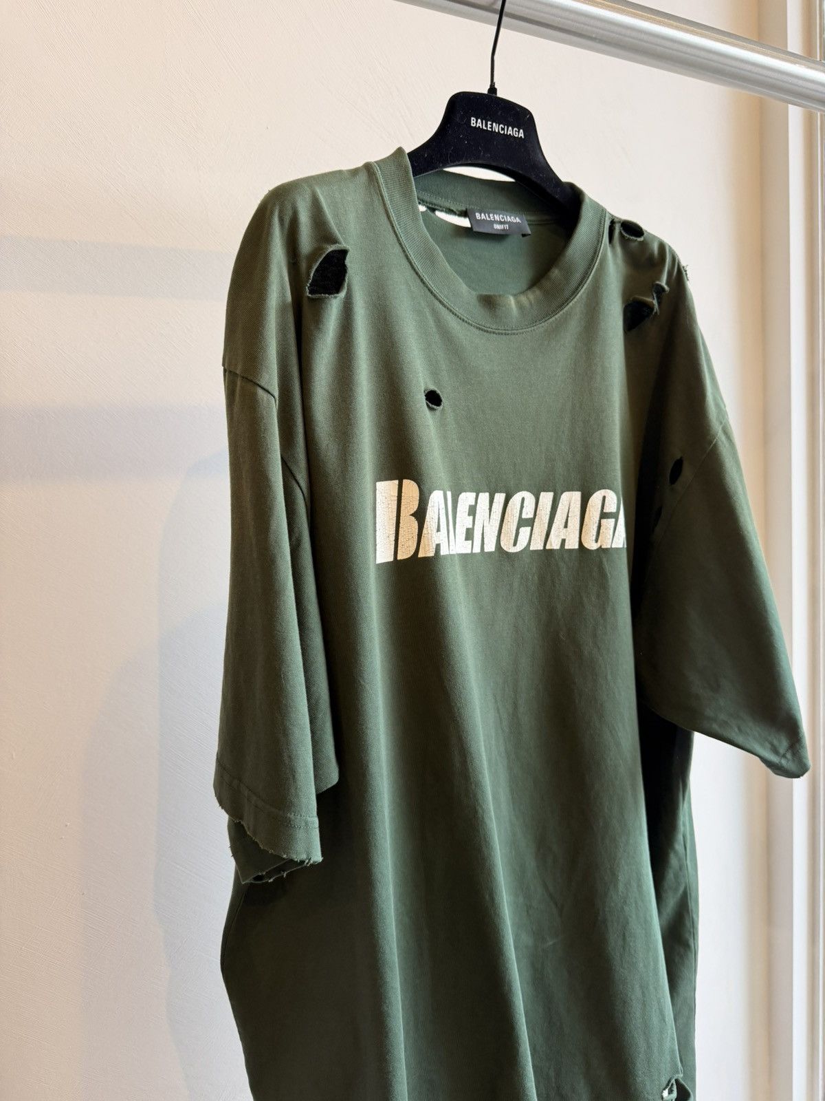 Balenciaga NWT Balenciaga Dark Green Caps Destroyed Large Fit Size XS Size US XS / EU 42 / 0 - 2 Thumbnail