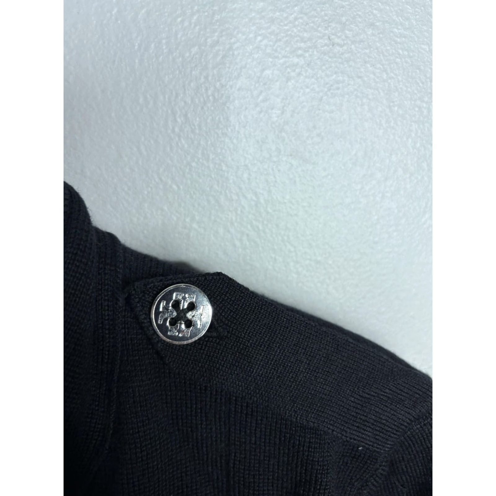 Tory Burch VINTAGE Tory Burch Jacket Womens Small Black Wool Military Style Button Front Pockets Size S / US 4 / IT 40 - 4 Thumbnail