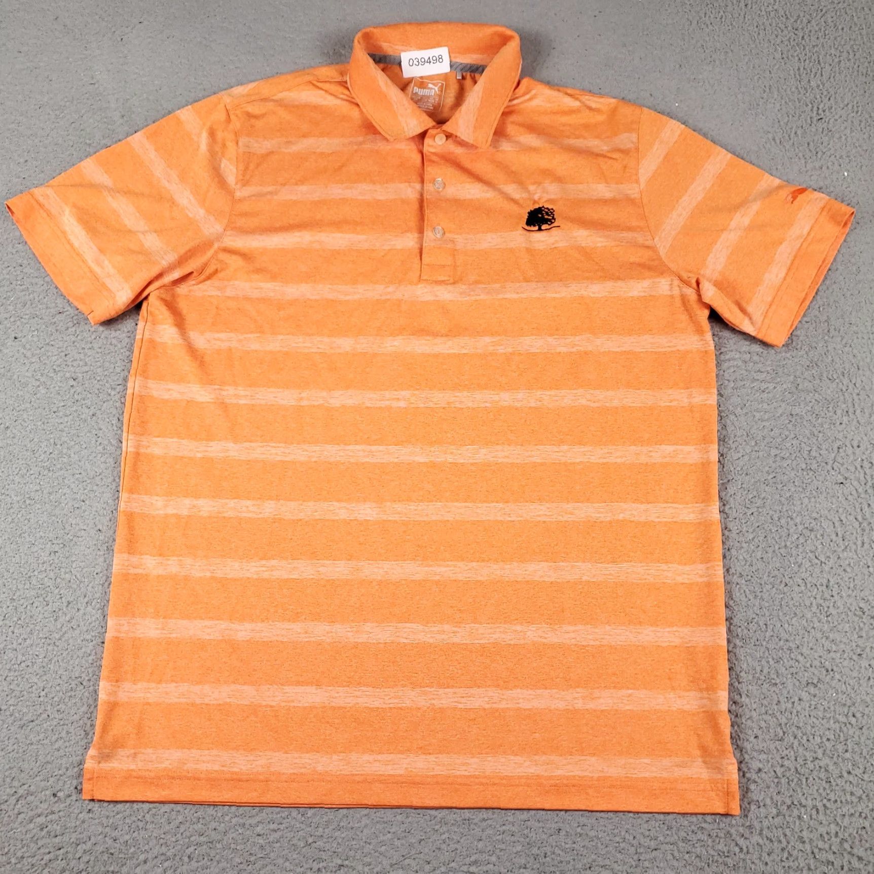 Puma Puma Polo Shirt Mens L Orange Striped Golf Casual Short Sleeve Size US L / EU 52-54 / 3 - 3 Thumbnail