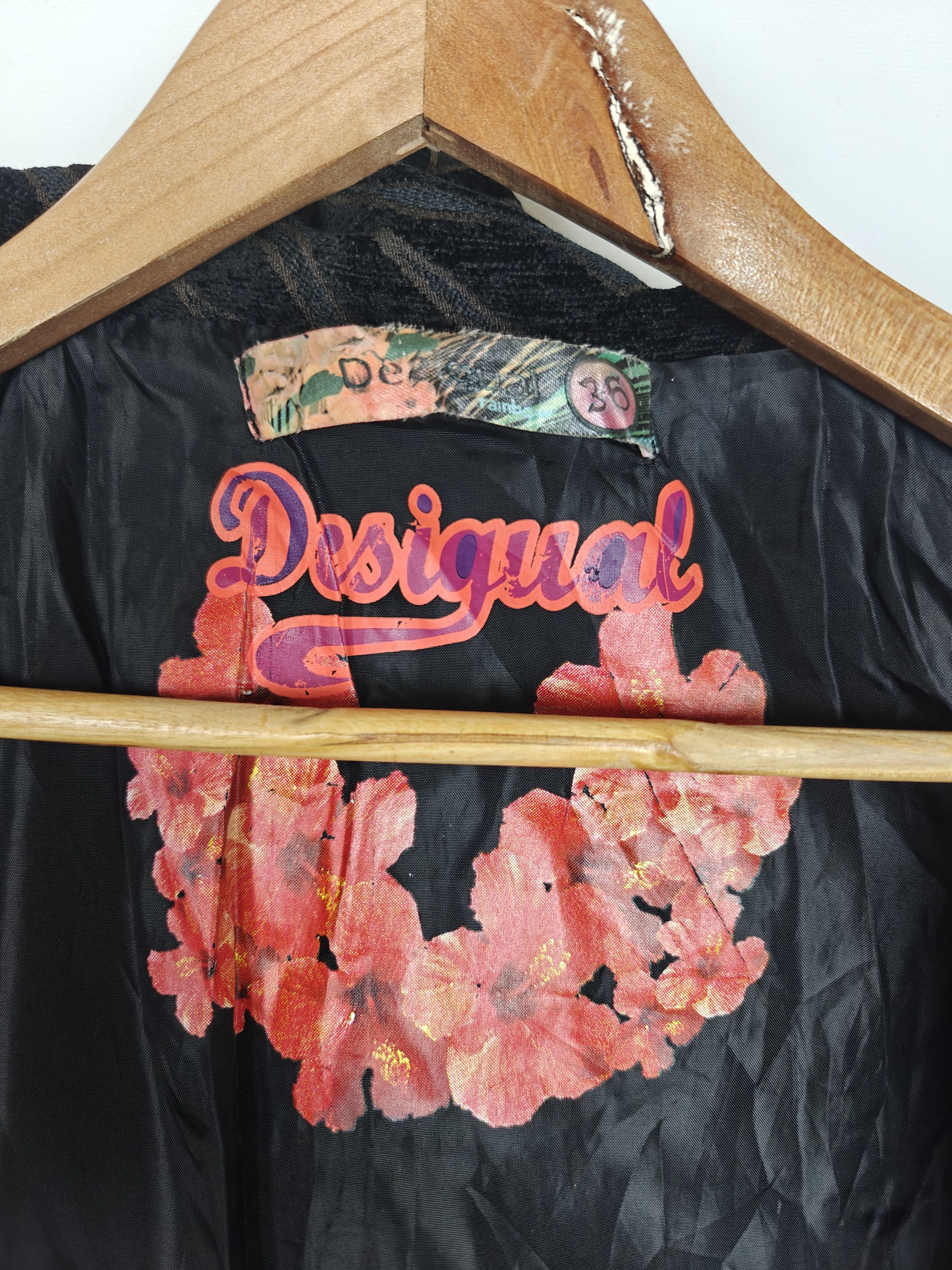 Desigual Desigual Coat Jacket Button Tiger Black size 36 Size S / US 4 / IT 40 - 12 Thumbnail
