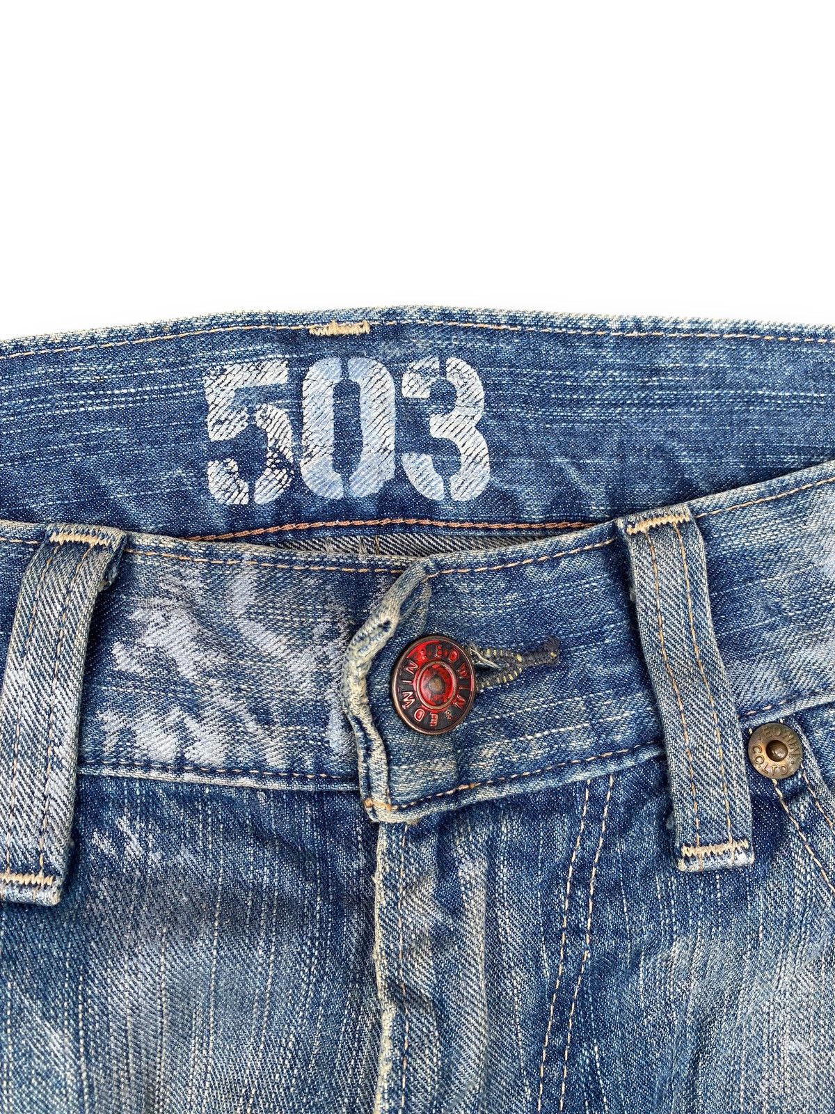 Edwin × Japanese Brand × Vintage Vintage Selvedge Distressed Edwin 503 Denim Jeans. #D8 Size US 34 / EU 50 - 4 Thumbnail