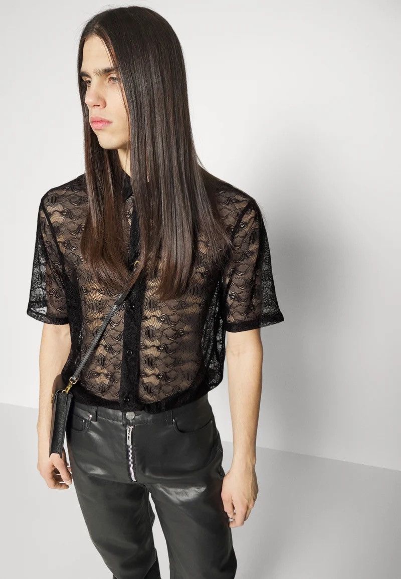 Han Kjobenhavn !DS! SS23 Han Kjobenhavn Lace Monogram Black Summer Shirt Size US M / EU 48-50 / 2 - 3 Thumbnail
