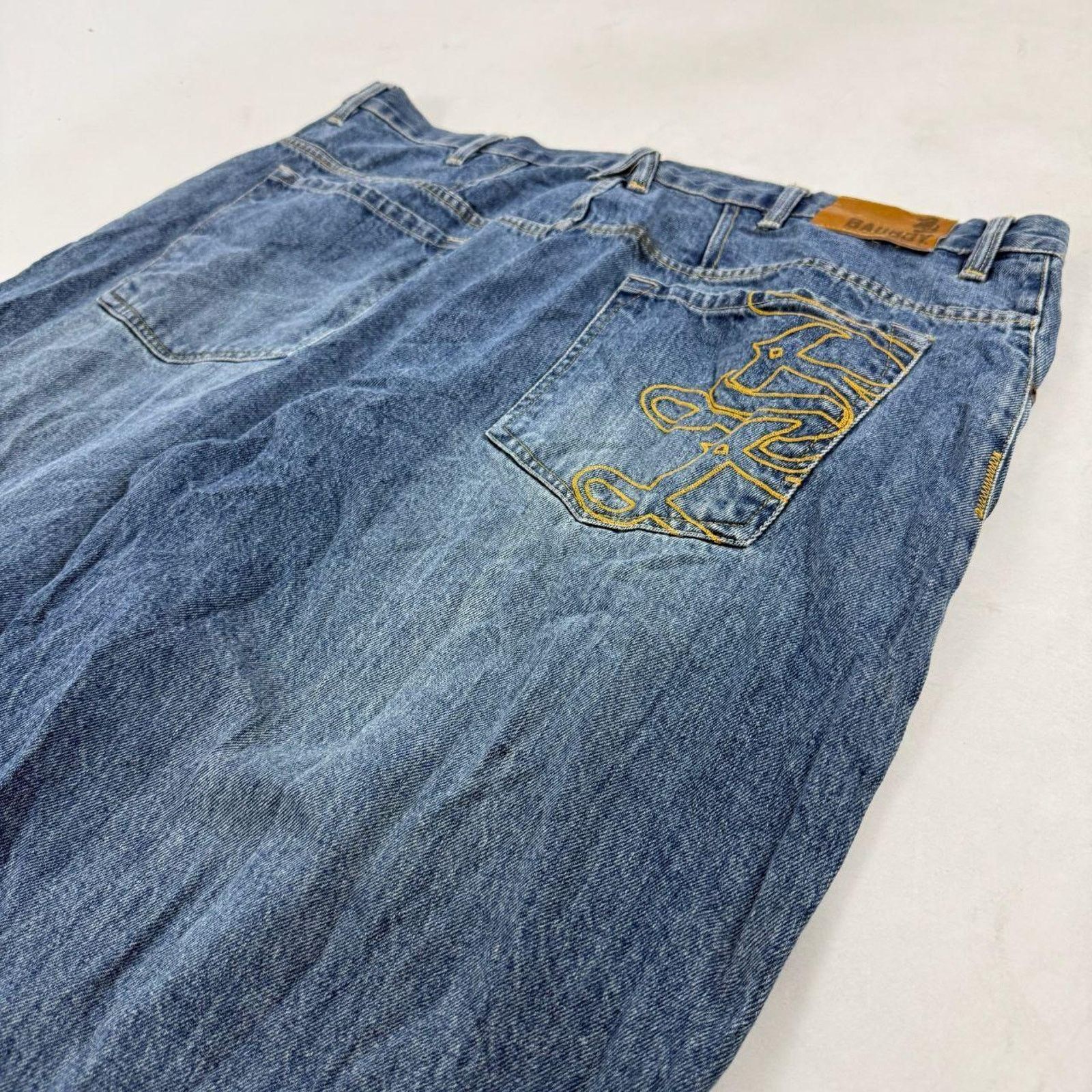 Diesel × Japanese Brand × Vintage Vintage y2k archive faded stonewash baggy rare cyber jeans Size US 42 / EU 58 - 2 Thumbnail
