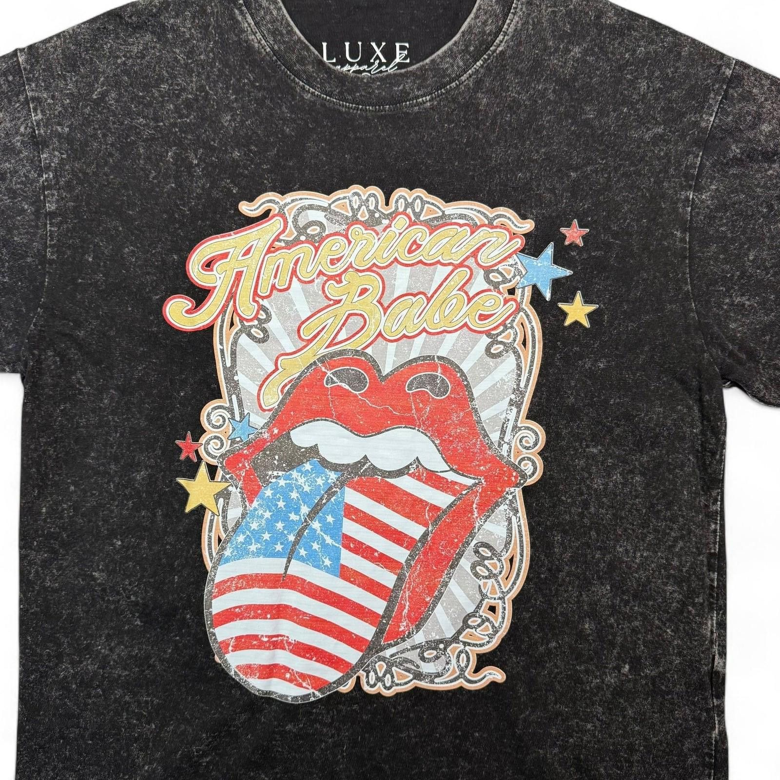 Luxe The Rolling Stones American Babe Graphic Tee - Size Small Size ONE SIZE - 2 Thumbnail
