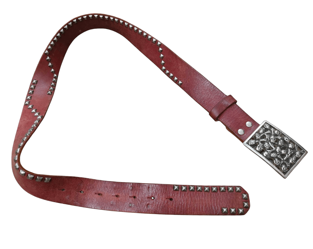 KARA 💥LAST CALL💥 KARA Skull Punk Studded Leather Belt Size ONE SIZE - 7 Thumbnail