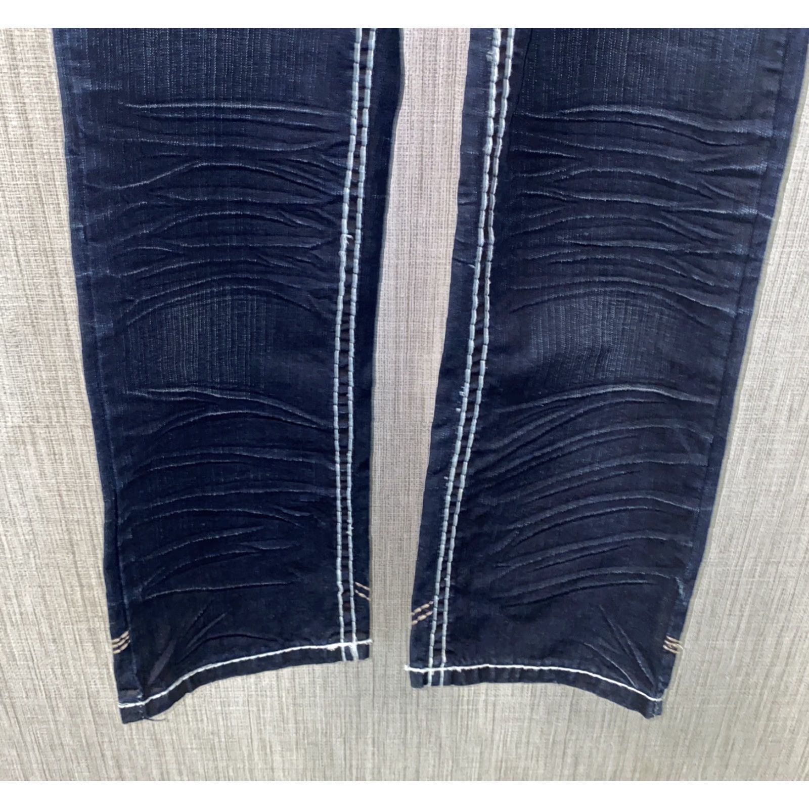 Vintage Grand Royale USA Mens Dark Wash Denim Jeans Size 36x32 Regular Fit Zip Fly Blue NWT Size US 36 / EU 52 - 4 Thumbnail