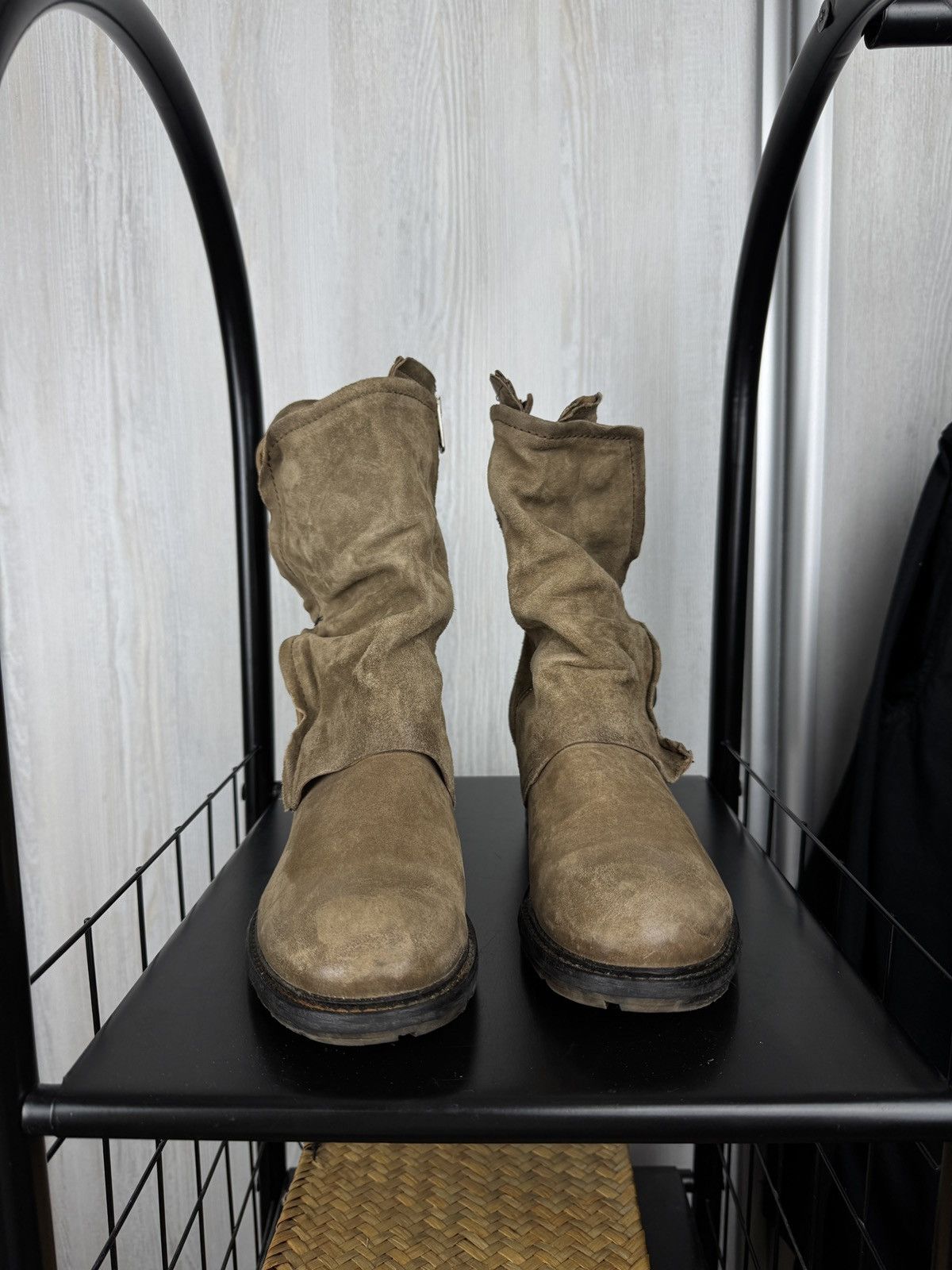 A.S.98 A.S.98 Airstep beige leather suede strap biker boots size 40 Size US 10 / IT 40 - 6 Thumbnail
