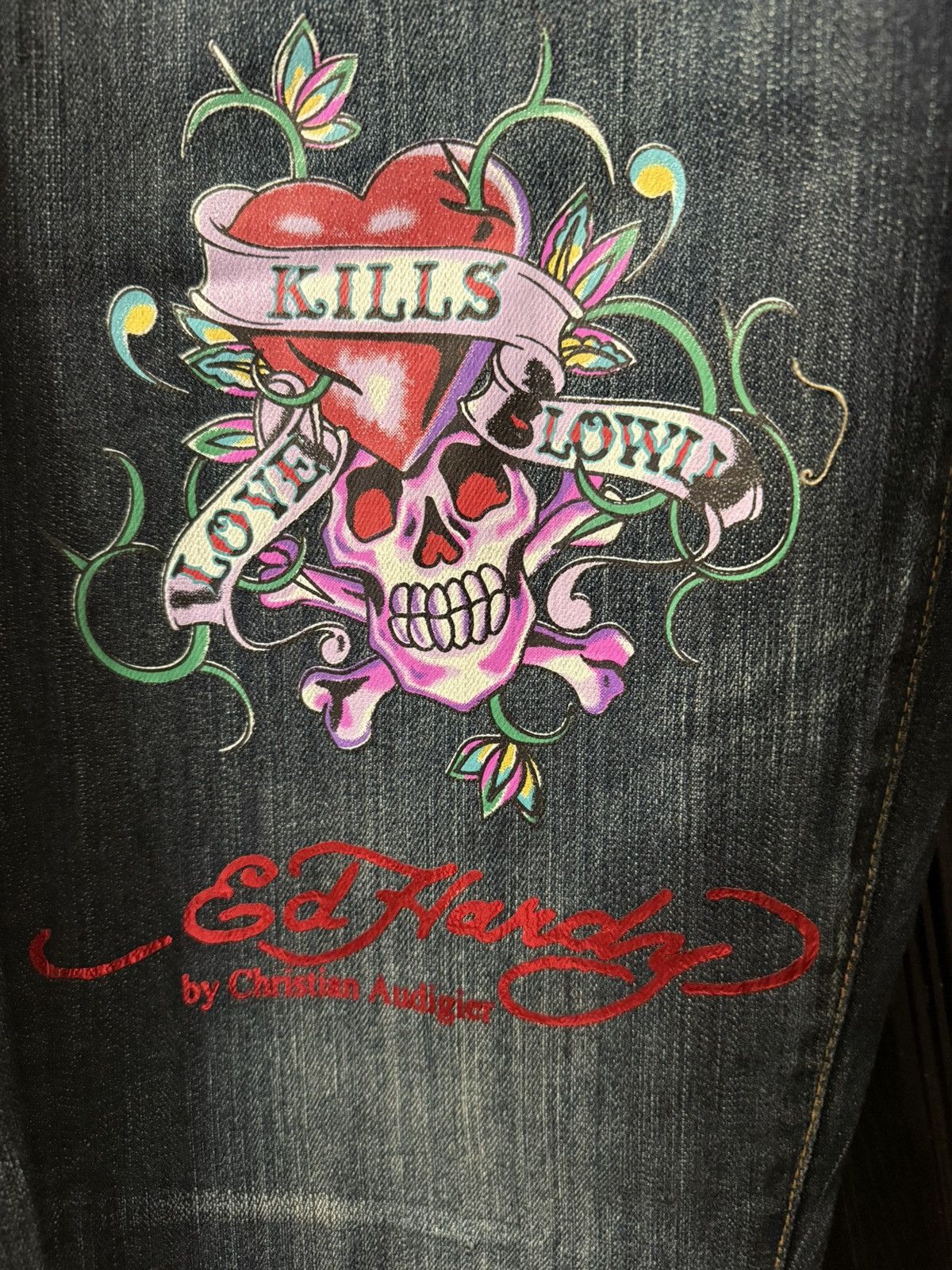 Christian Audigier × Ed Hardy Ed Hardy by Christian Audigier Skinny Jean Size 36" / US 14 / IT 50 - 2 Thumbnail