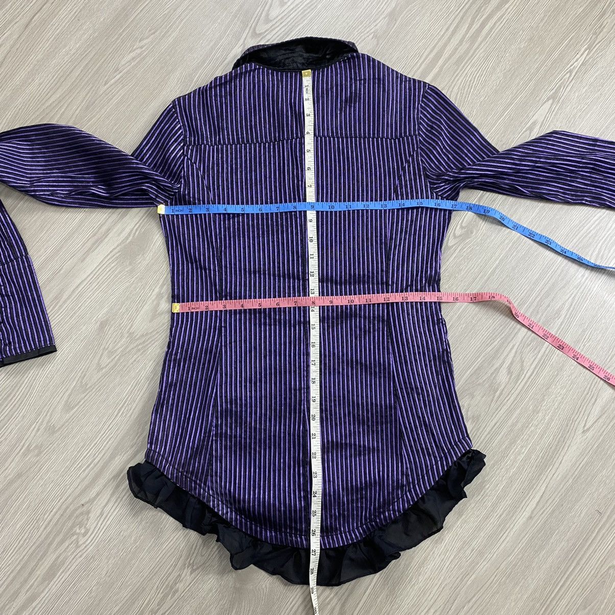 14th Addiction × If Six Was Nine × Japanese Brand 00s Sex Pot Revenge H Anarchy Punk Lgb Studded Stripe Shirt Size US S / EU 44-46 / 1 - 18 Thumbnail